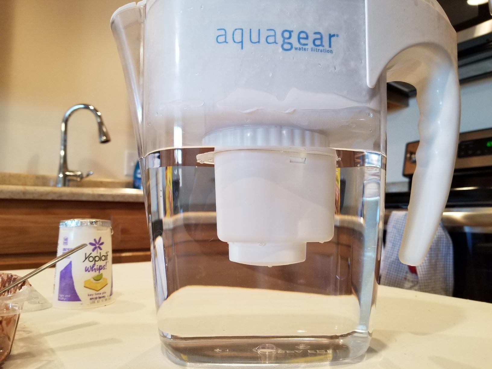 Aquagear Water Filter Pitcher – Lead, Chlorine, PFOA/PFOS, Microplastics Filter, 10 Cup, 120 Gallon Filter Life - Filter Media Made in USA customer photo 2