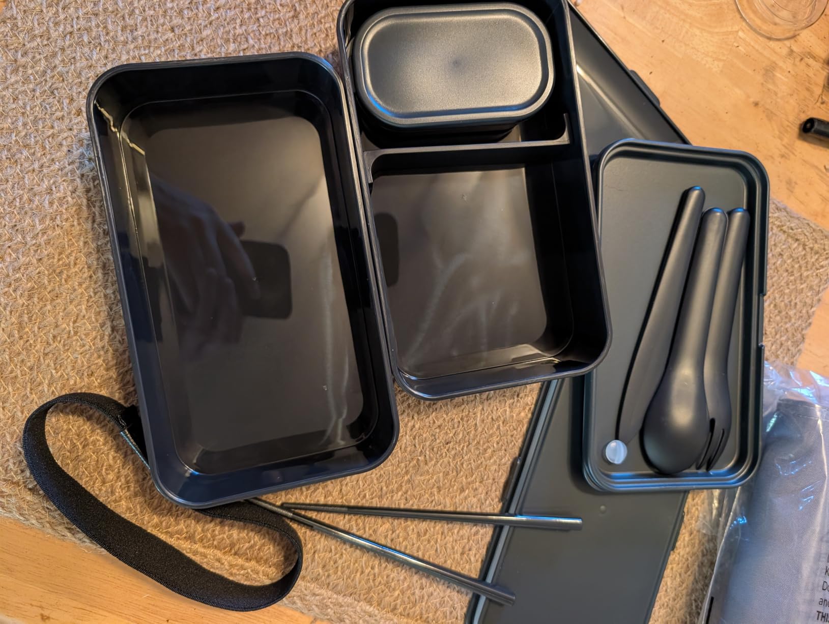 Bentoheaven Bento Box Adult, Stackable Lunch Box, 40 oz, Symph Onyx customer photo 2