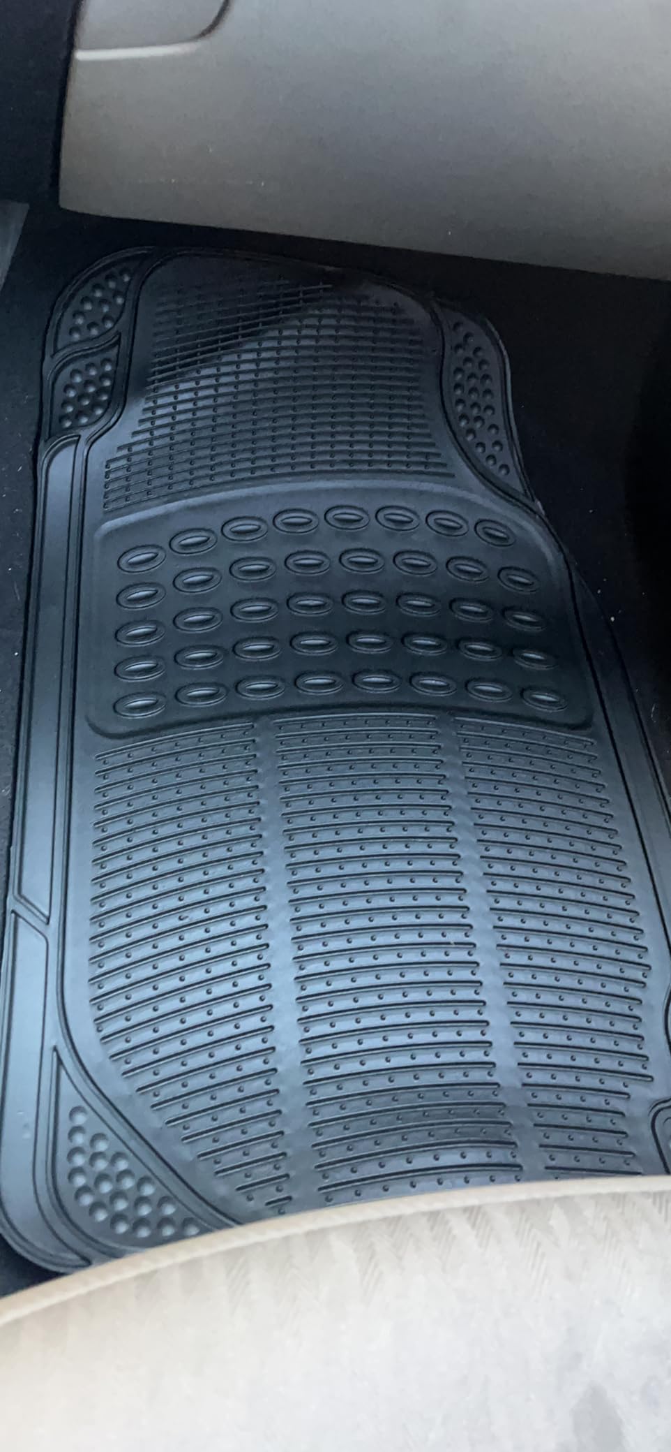 FH Group Automotive Floor Mats Solid ClimaProof for all weather protection Universal Fit Trimmable Heavy Duty fits most Cars, SUVs, and Trucks, 3pc Full Set Black customer photo 2