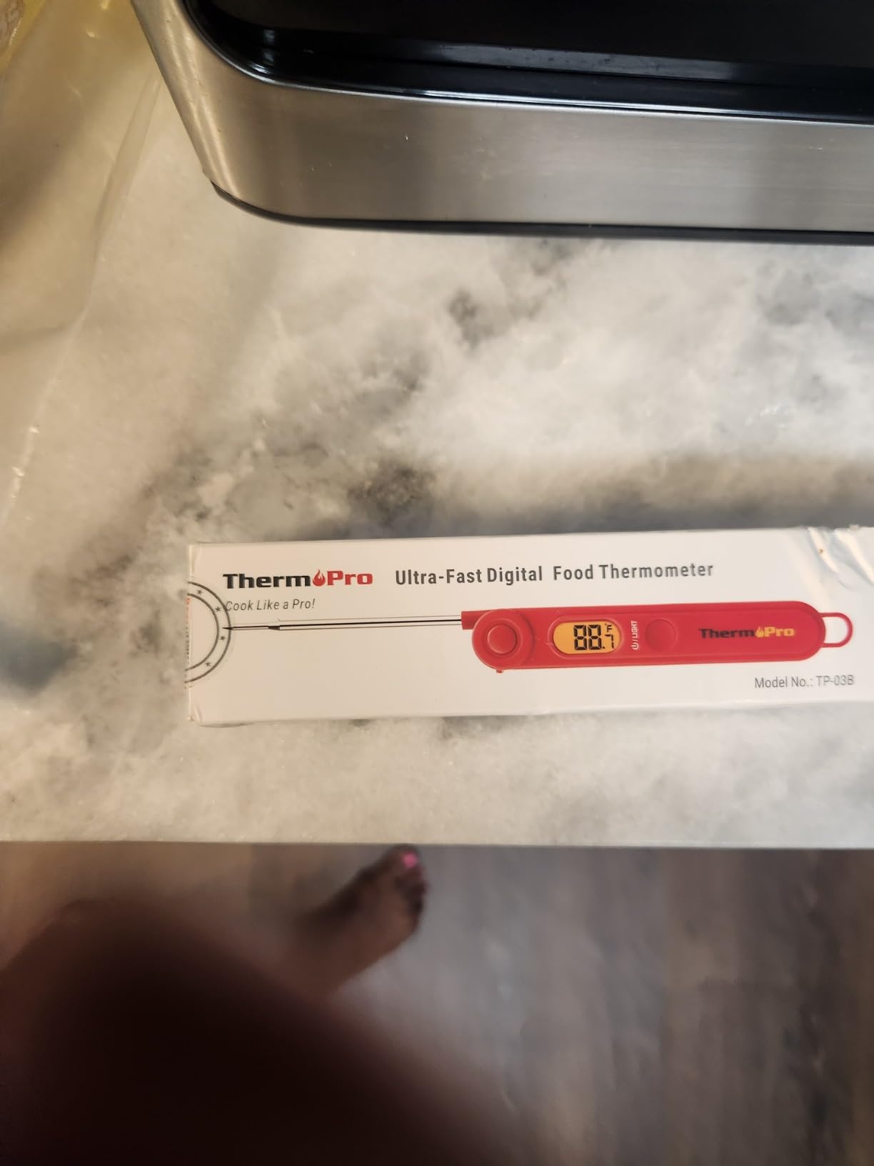 TempPro TempSwift Digital Meat Thermometer for Cooking | Instant Read Thermometer with Backlight, Kitchen Food Thermometer for Grill Smoker BBQ Oil Fry Candy (Previously ThermoPro) customer photo 1
