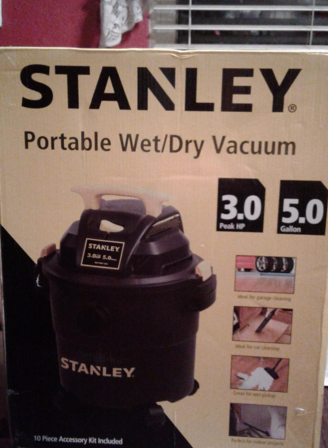 STANLEY Shop Vac SL18115P, 5 Gallon Peak 4 Horsepower Wet Dry Vacuums, Blower 3 in 1 Functions 15 Feet Cleaning Range for Garage, Carpet Clean, Shop Cleaning, Car Detailing with Attachments customer photo 1