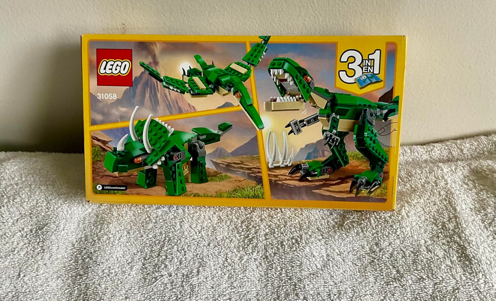 LEGO Creator 3 in 1 Mighty Dinosaur Toy, Transforms from T. rex to Triceratops to Pterodactyl Dinosaur Figures, Great Gift for 7-12 Year Old Boys & Girls, 31058 customer photo 2