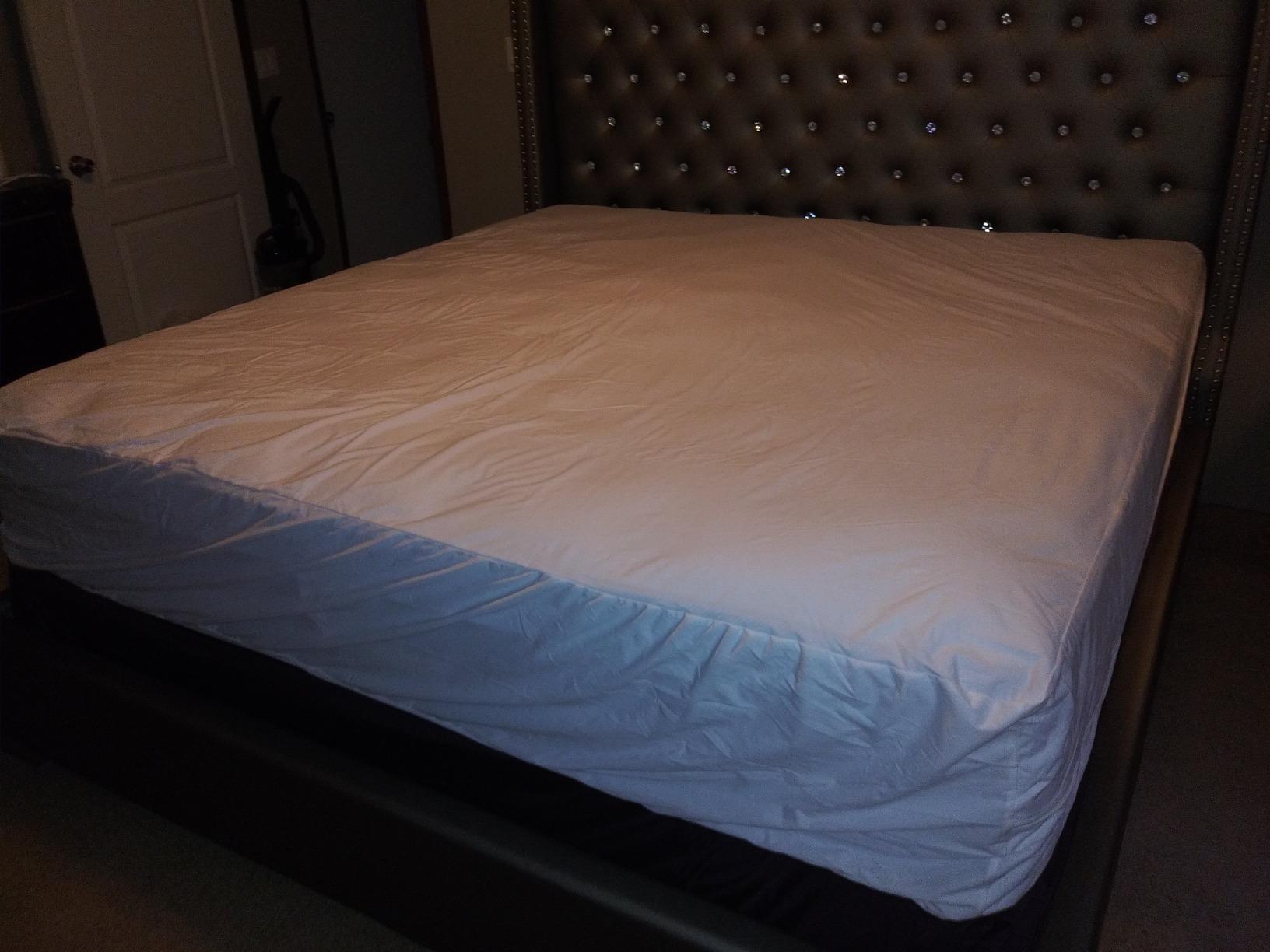 Twin Extra Long (XL) Mattress Protector Zippered Bed Bug Waterproof Encasement Hypoallergenic Premium Quality Cover Protects Against Dust Allergies White customer photo 2