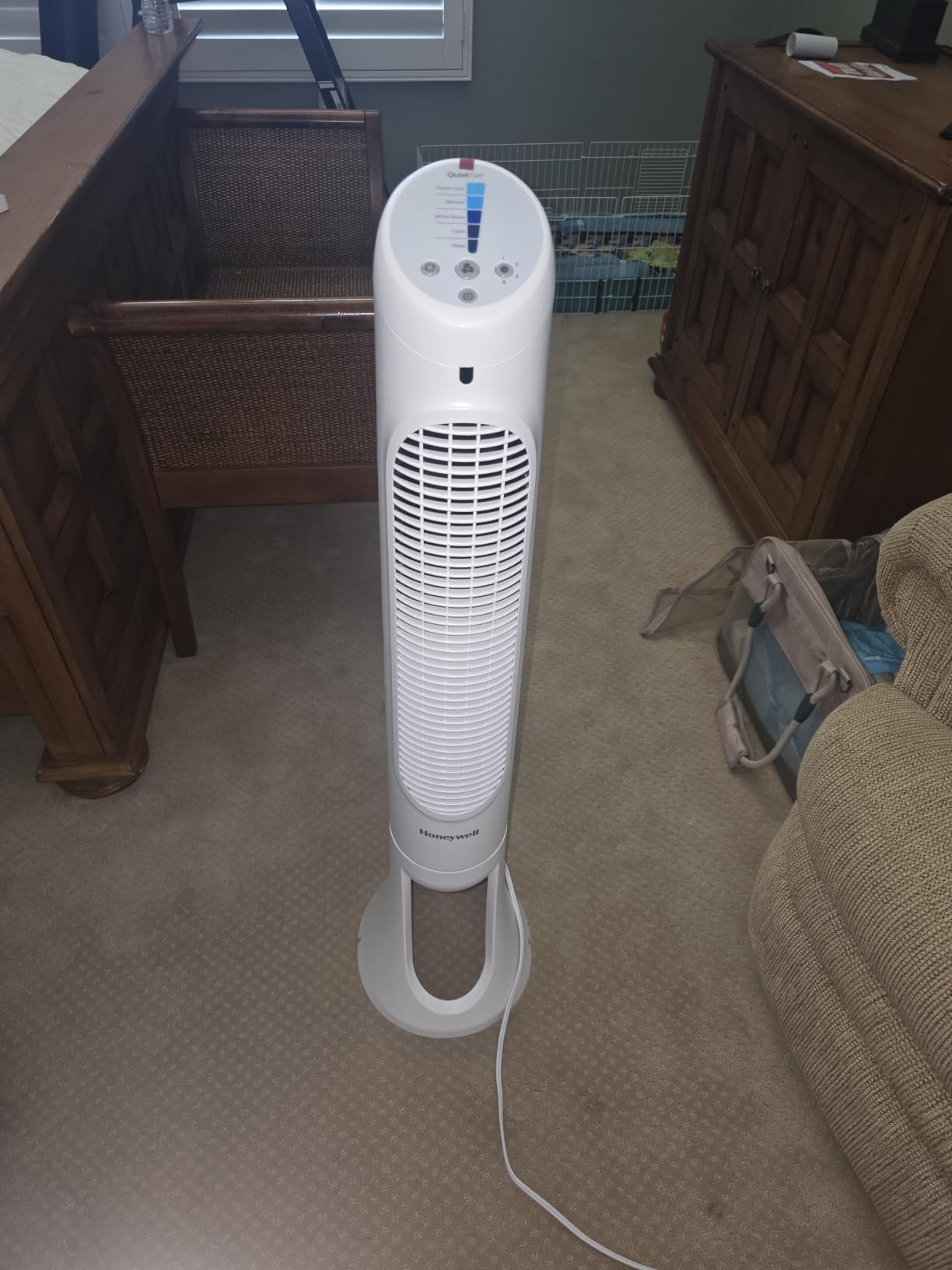 Honeywell QuietSet Whole Room Oscillating Tower Fan with Remote, White, HYF260 customer photo 2
