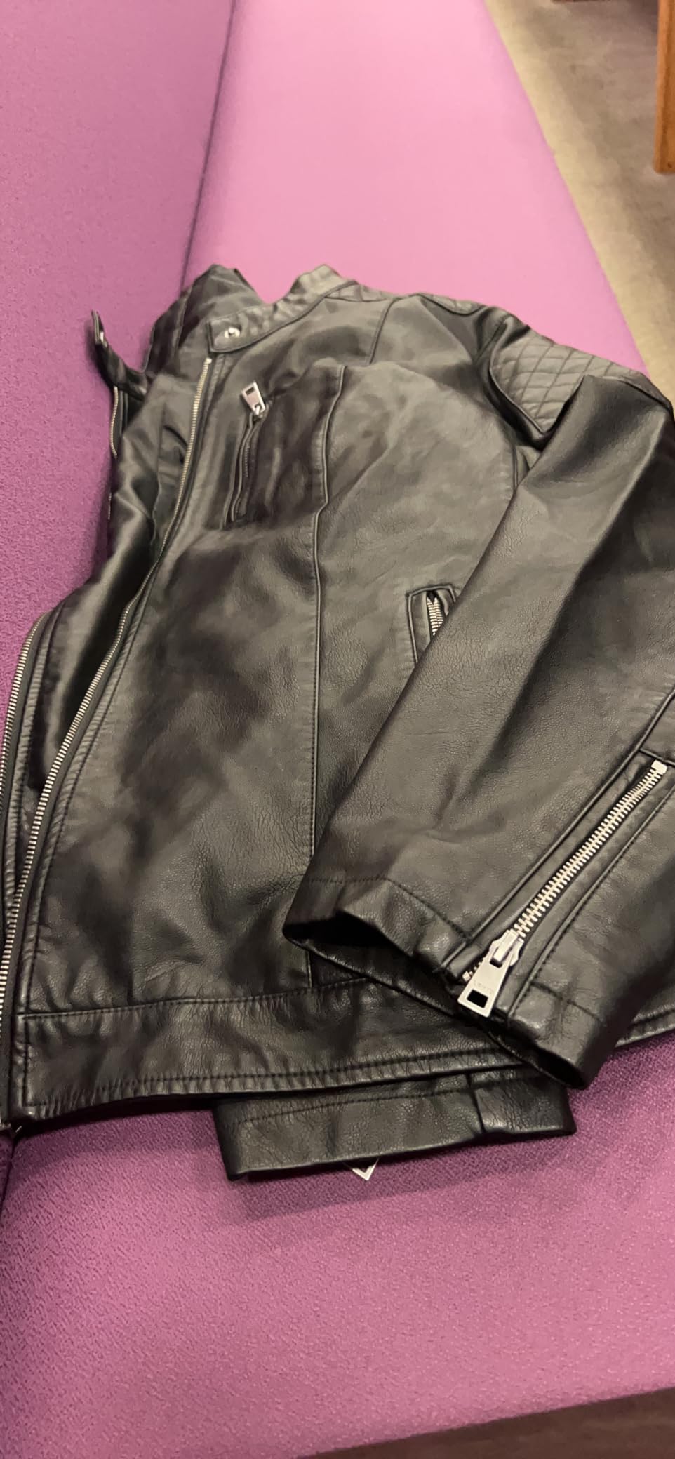 Levi's Women's Faux Leather Motocross Racer Jacket (Standard and Plus) customer photo 2