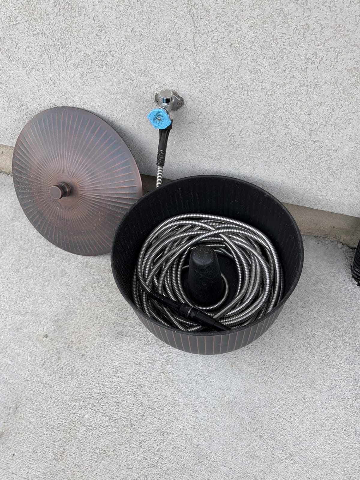 BIONIC STEEL 50 Ft Metal Garden Hose with Sprayer Nozzle | Non Kinking Design, Stainless Steel Heavy Duty Water Hose 50Ft x 5/8 in. Flexible & NON Expandable for Water Flow, 500 PSI customer photo 1