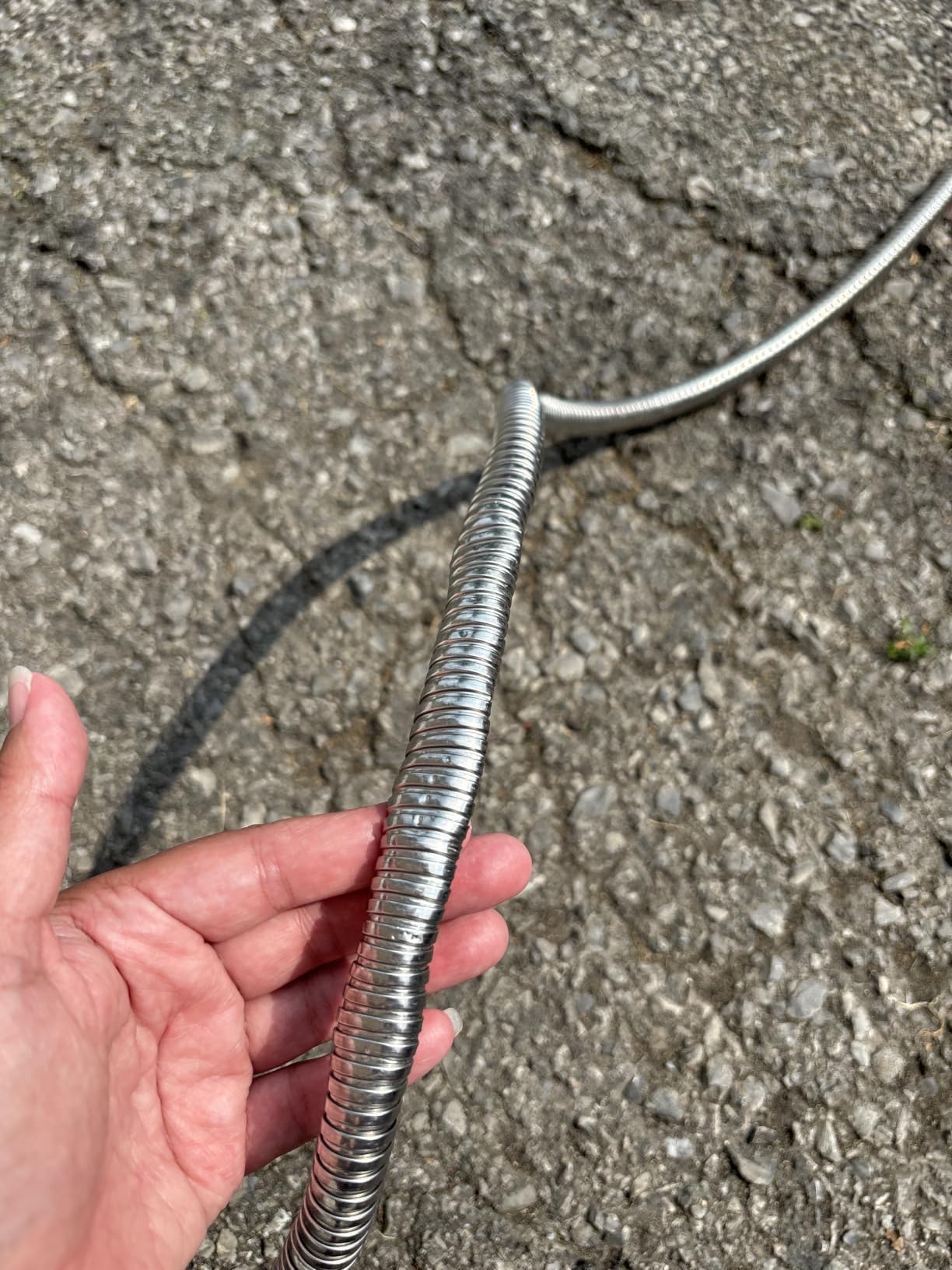 BIONIC STEEL 50 Ft Metal Garden Hose with Sprayer Nozzle | Non Kinking Design, Stainless Steel Heavy Duty Water Hose 50Ft x 5/8 in. Flexible & NON Expandable for Water Flow, 500 PSI customer photo 2