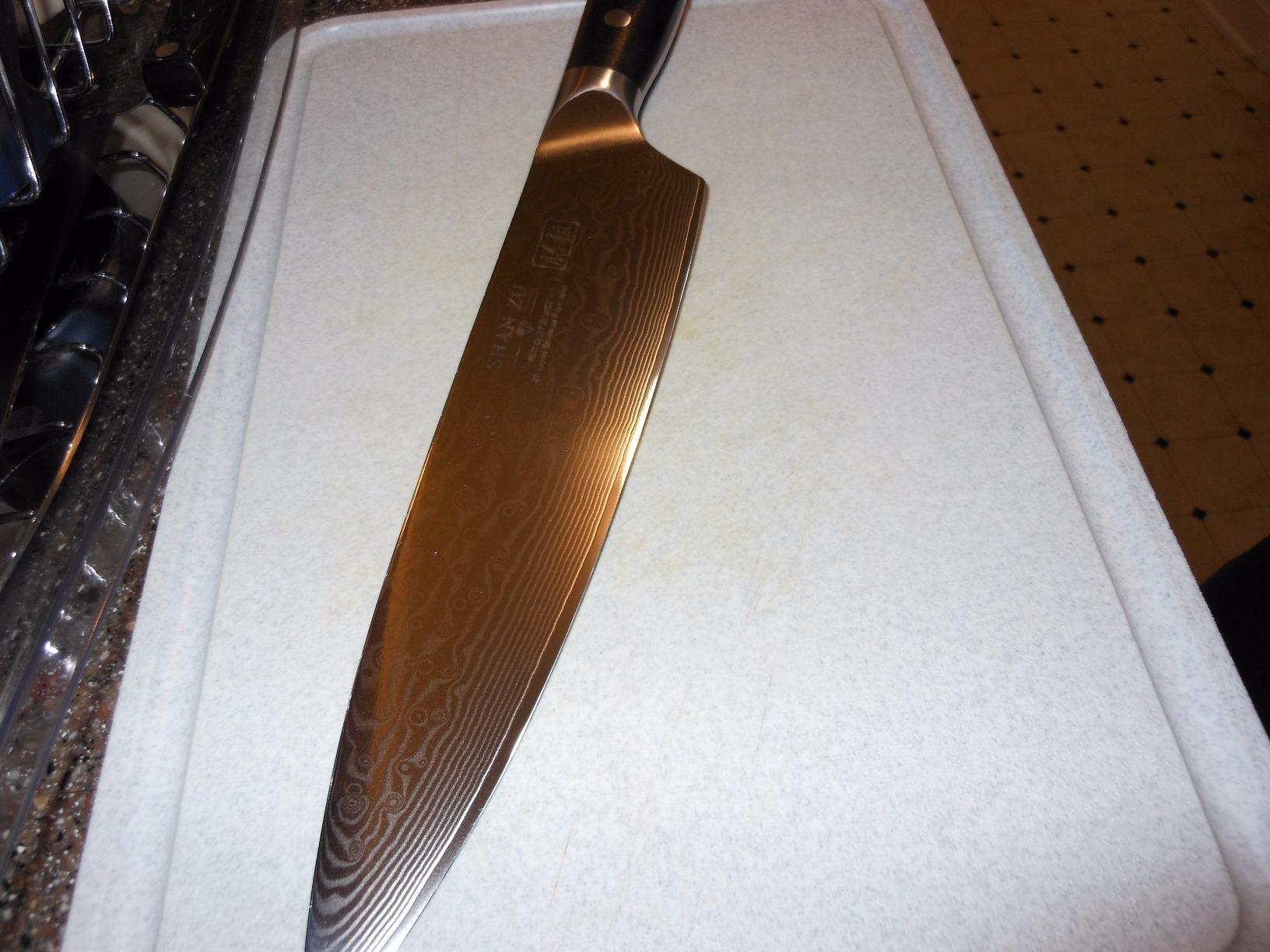 SHAN ZU Chef Knife 8 Inch Japanese Steel Damascus Kitchen Knife | Professional Kitchen Knives Ultra Sharp High Carbon Super Steel Kitchen Utility Knife customer photo 1