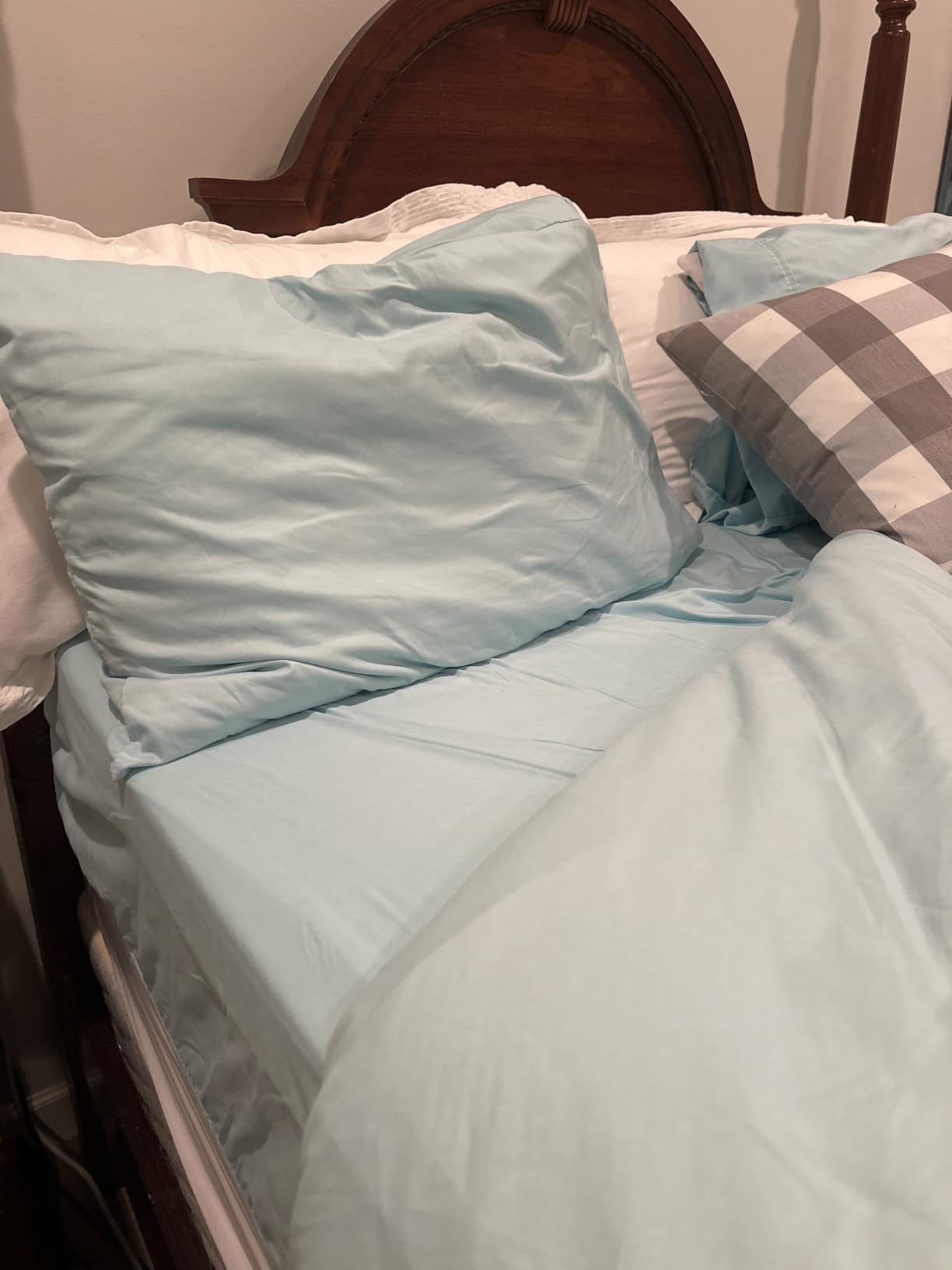 King Size Sheets Set, Cooling & Soft Deep Pocket Bed Sheets, 4PC customer photo 2