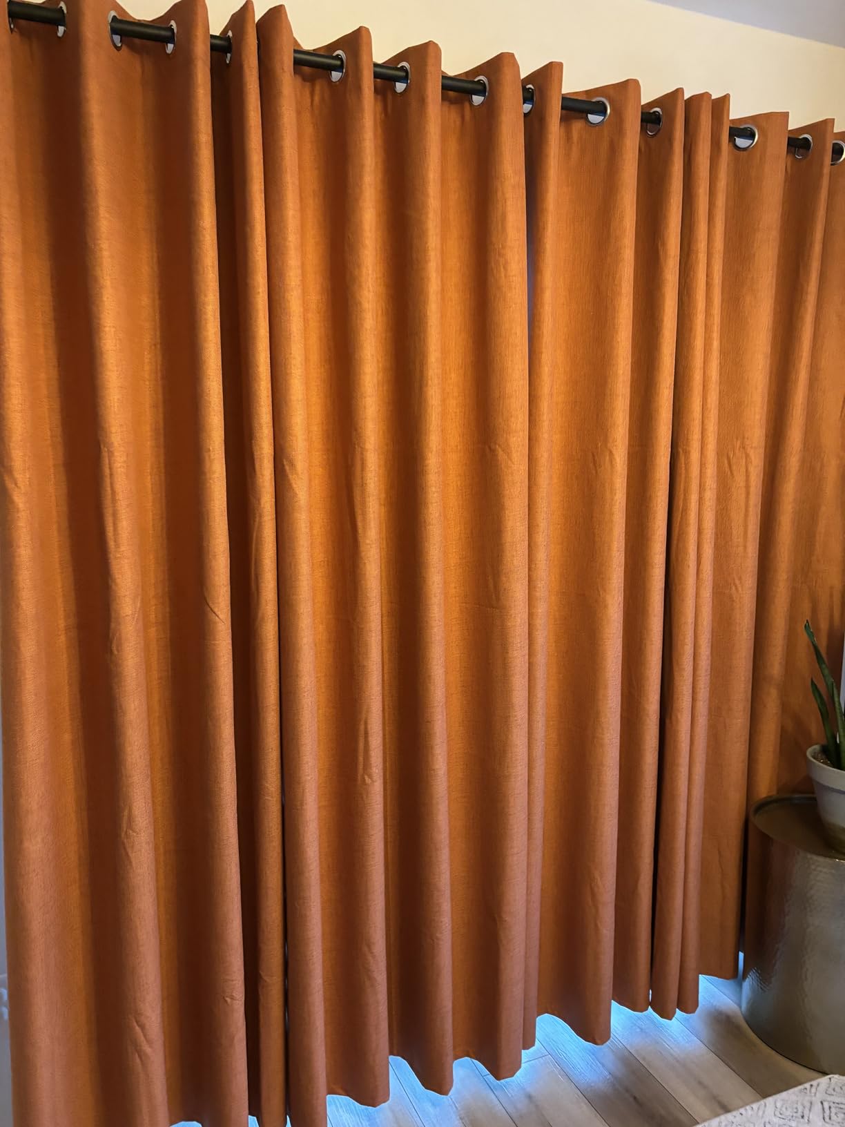 Yakamok Grey Room Darkening Curtains 52x84 inch Gray Grommet-Living Room customer photo 2