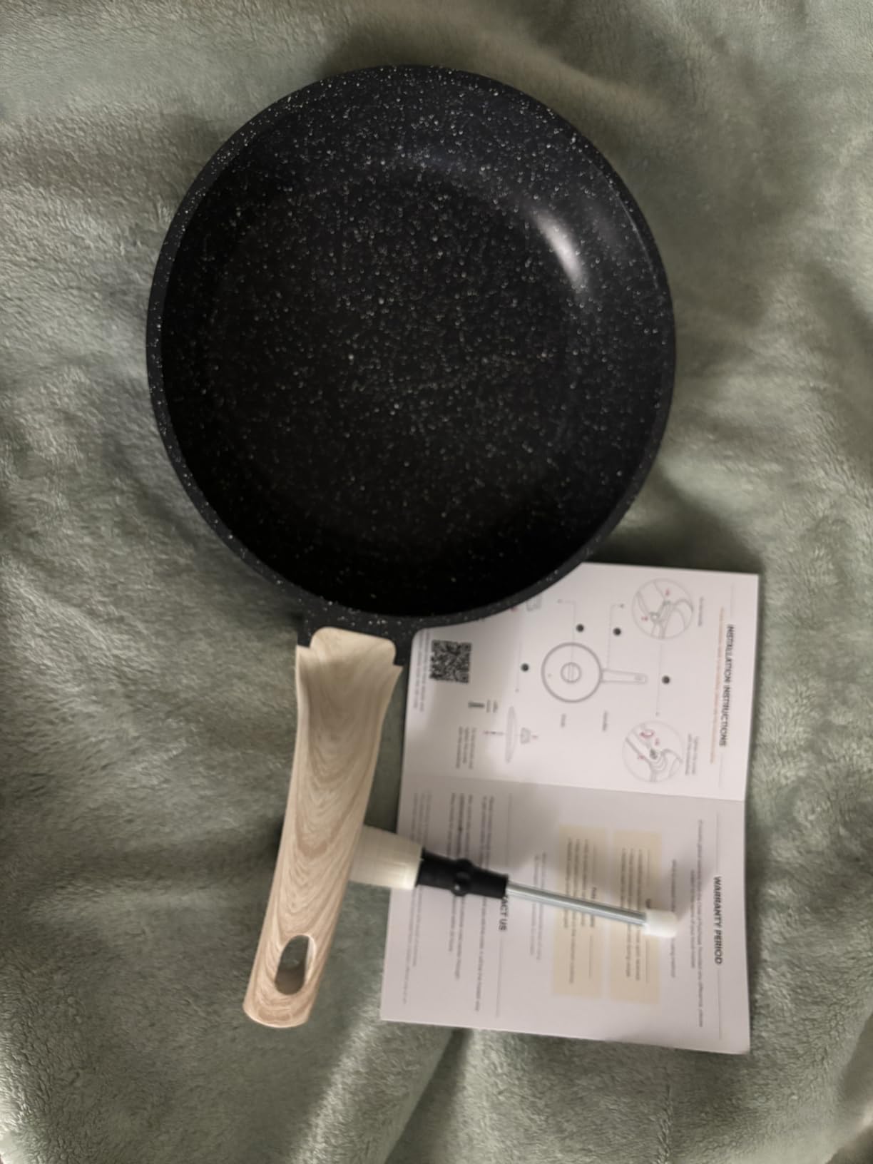 CAROTE Nonstick Frying Pan, 8 Inch Classic Granite Skillet | Kitchen Healthy Non Toxic Stone Cookware,All-Stovetop Compatible, Cool Handle, Easy to Clean, PFOA Free customer photo 2