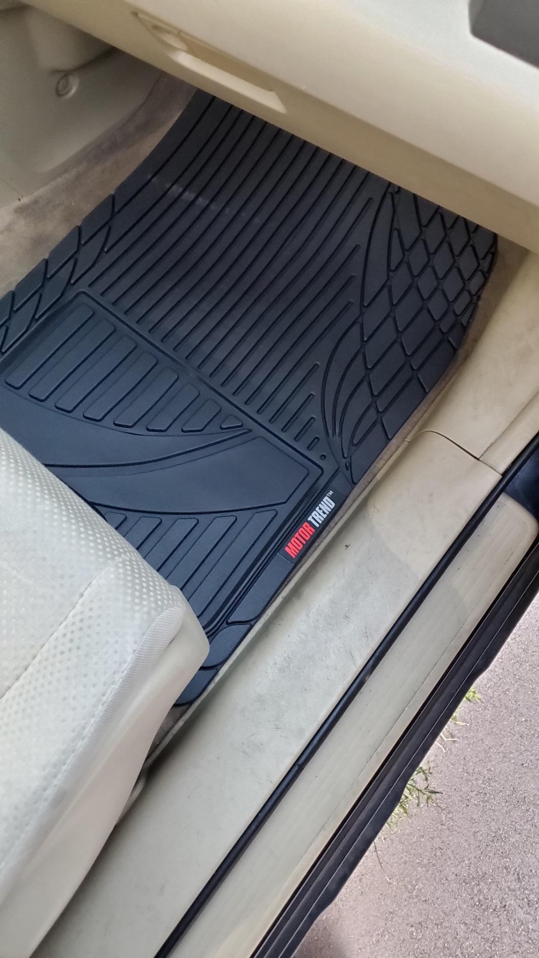 Motor Trend FlexTough™ Heavy Duty Gray Rubber Car Floor Mats All Weather & Cargo Liner for SUV Full Set - Universal Trim to Fit Automotive Floor Mat & Trunk Mats for Cars Interior Accessories customer photo 1