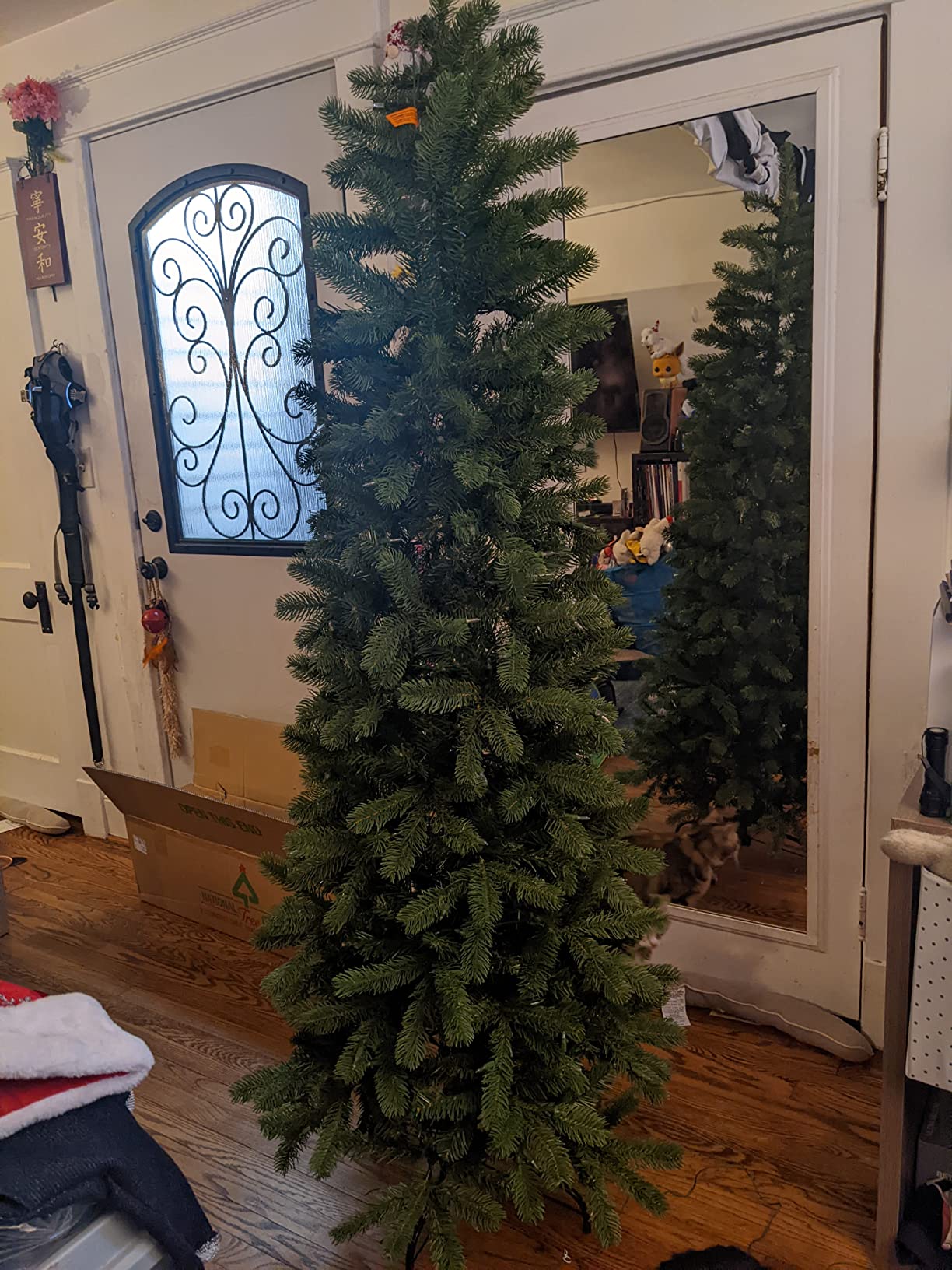 National Tree Company 6.5ft Pre-Lit Downswept Douglas Fir Christmas Tree customer photo 2