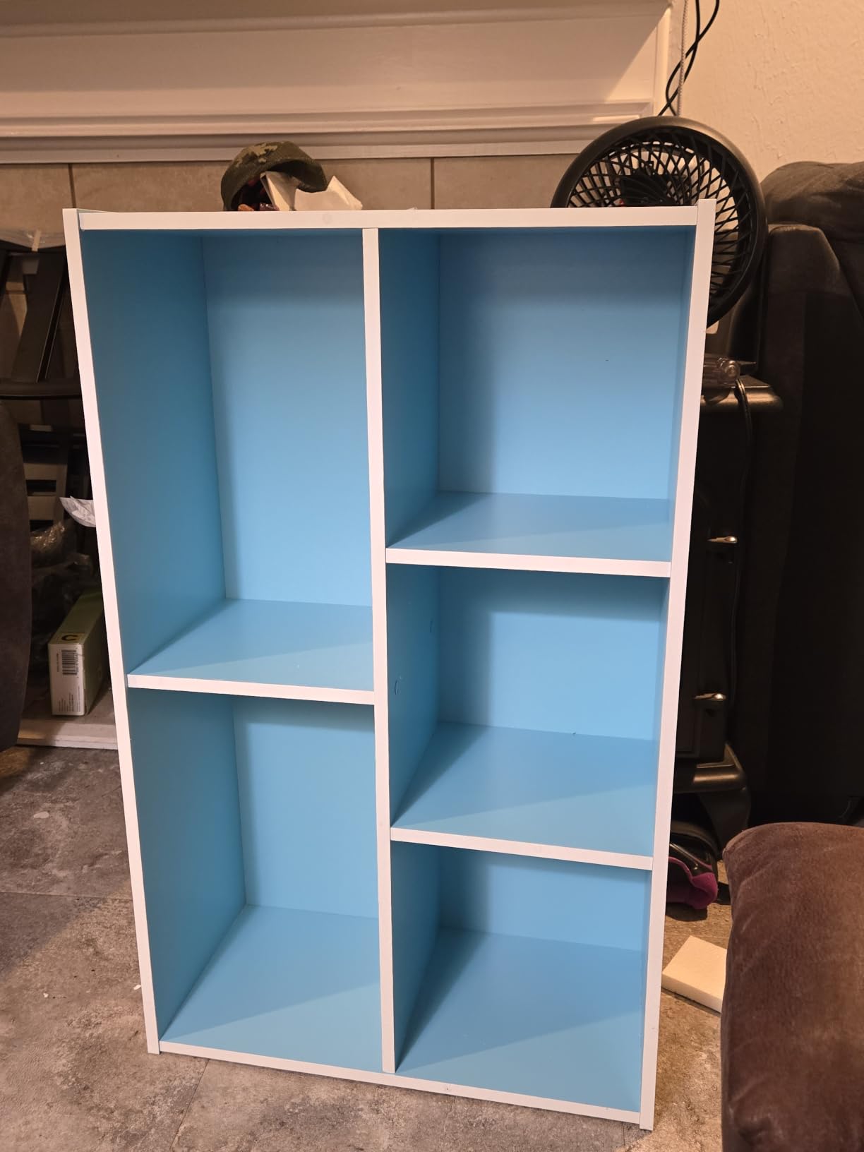 Furinno LUDER Book Shelf, 5-Cube Bookshelf, Reversible Bookcase, 9.4 x 19.5 x 31.5, Easy Assembly, for Living Room, Bedroom, Home Office, White customer photo 2