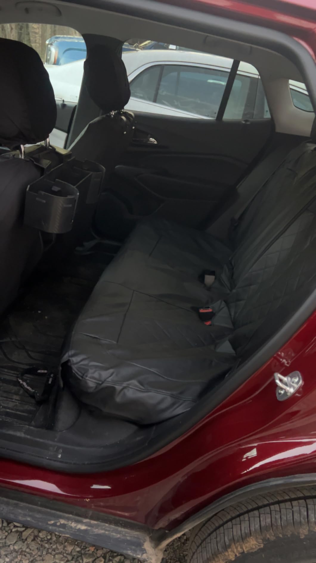 Universal Deluxe Pu Luxury Vinyl Faux Leather Car Seat Covers Full Set, Airbag Compatible, Breathable, Fit for Cars, Trucks, SUV (All Black) customer photo 2