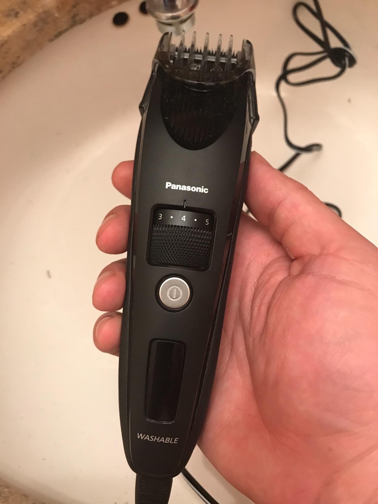 Panasonic Beard Trimmer for Men Cordless Precision Power Hair Clipper with Comb Attachment, 19 Adjustable Settings, Washable, ER-SB40-K, 0.5-10 mm Lengths customer photo 1