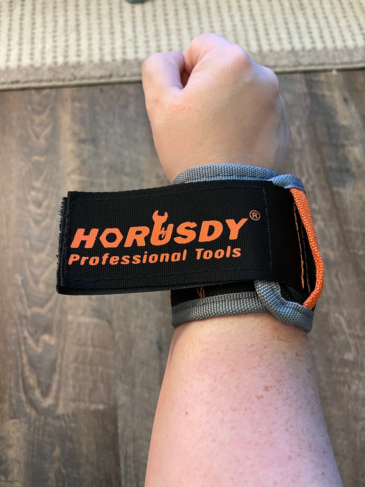 HORUSDY Magnetic Wristband, Stocking Stuffers, Gifts for Men, Premium Tool Belt for Holding Screws Nails Drill Bits with Powerful Magnets, Cool Gadgets, DIY, Valentine’s Day, for Dad customer photo 2