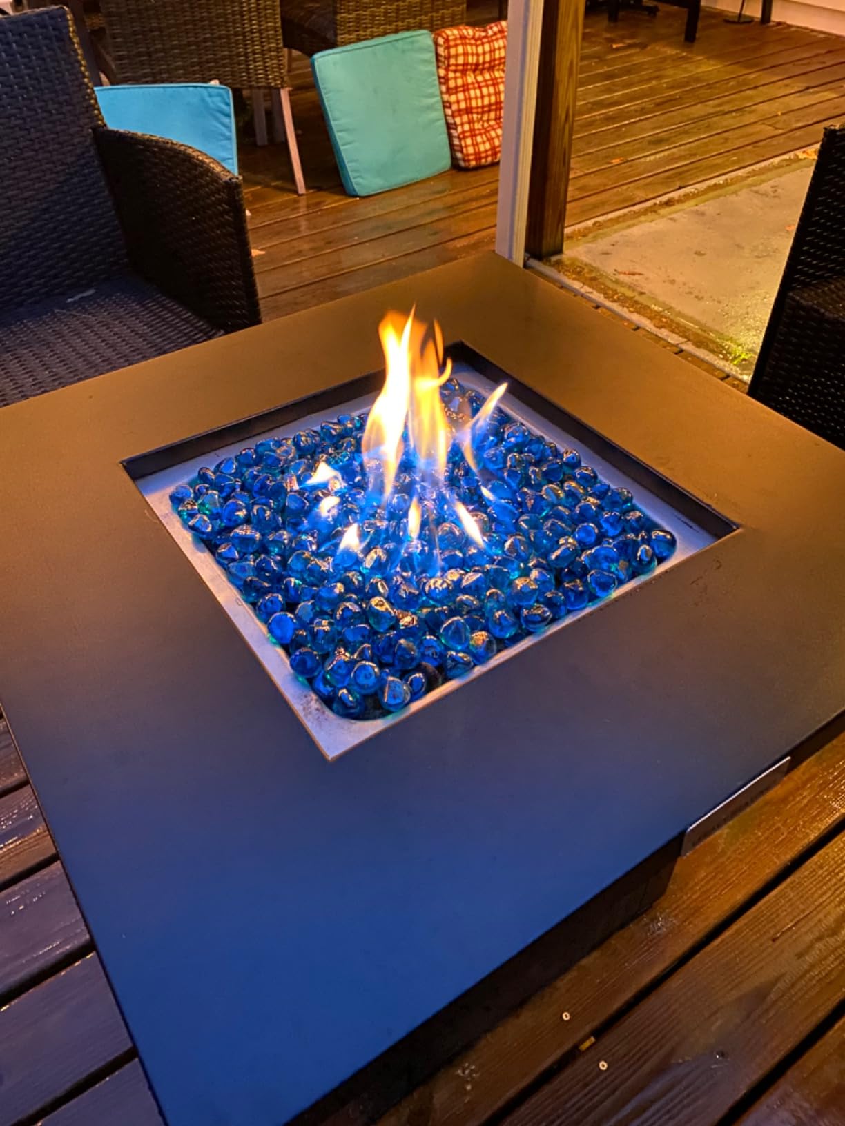 LEGACY HEATING 28in Gas Fire Pit Table, Outdoor Firepit, Black customer photo 1