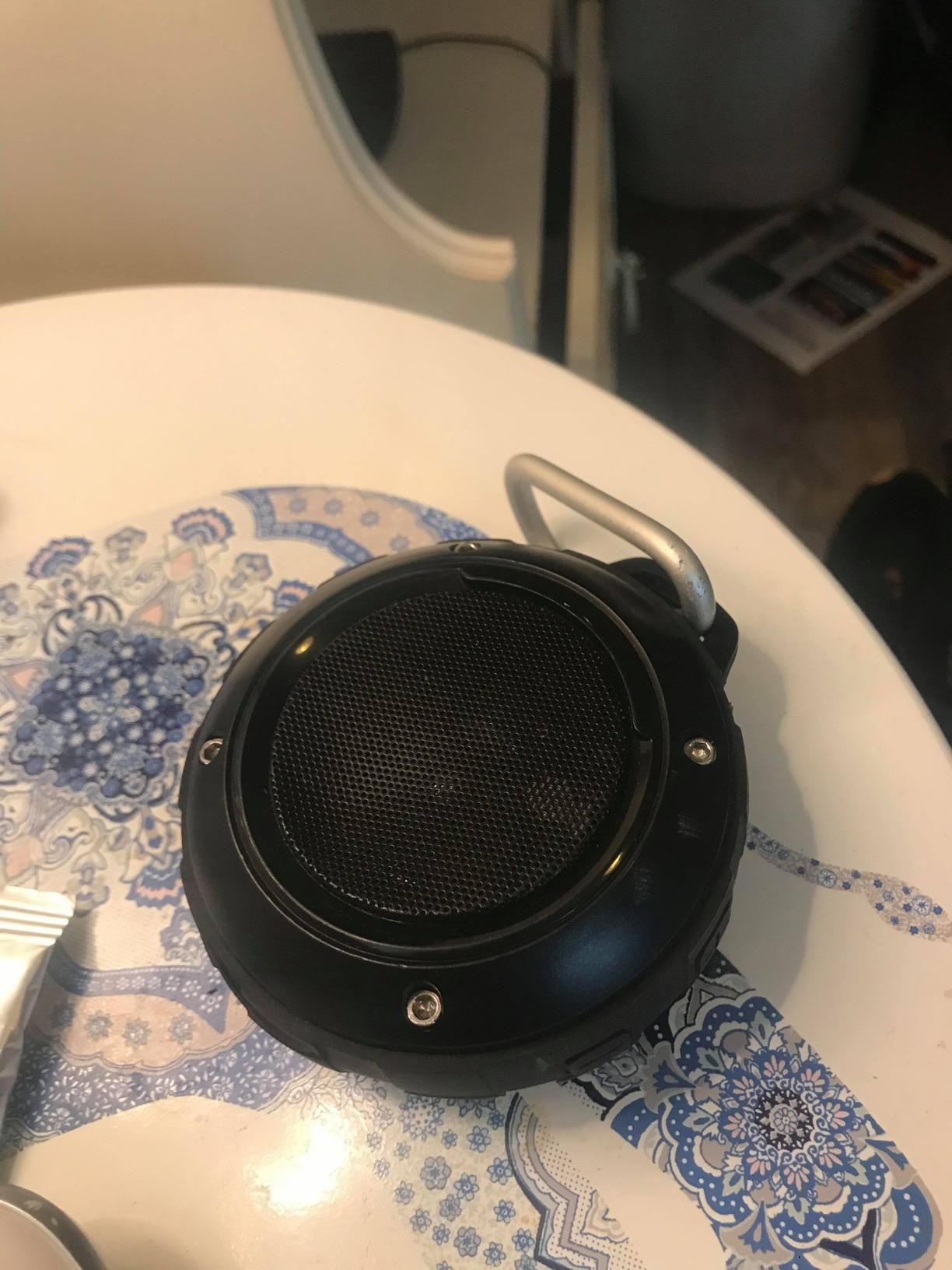 Kunodi Outdoor Waterproof Bluetooth Speaker, Wireless Portable Mini Shower Travel Speaker with Subwoofer, Enhanced Bass, Built in Mic for Sports, Pool, Beach, Hiking, Camping customer photo 1