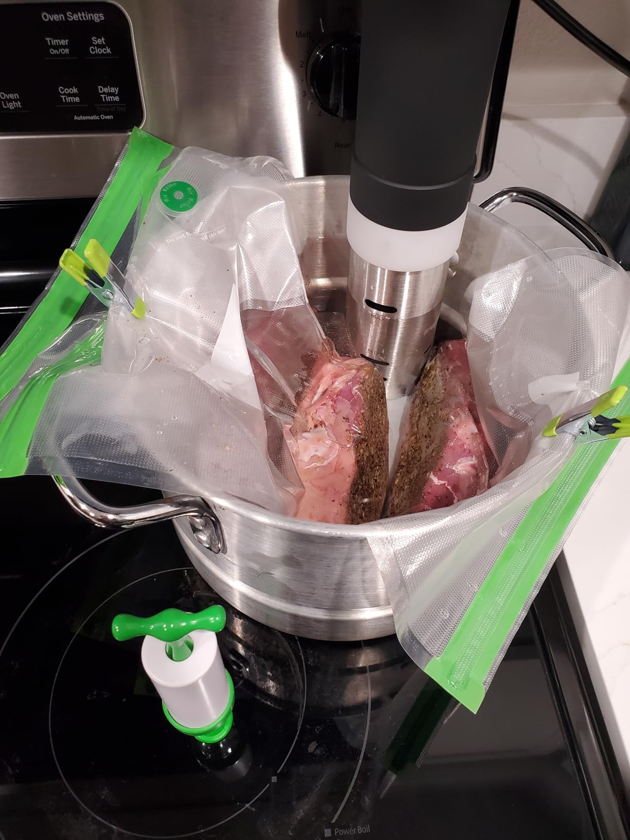 SOUSVIDE ART Sous Vide Cooker Kit - 1000W Immersion Circulator - 15 Vacuum Bags, Pump, Digital Timer and Temperature Control; Complete Sous Vide Machine Cooking Kit for Home Chefs and Beginners customer photo 2