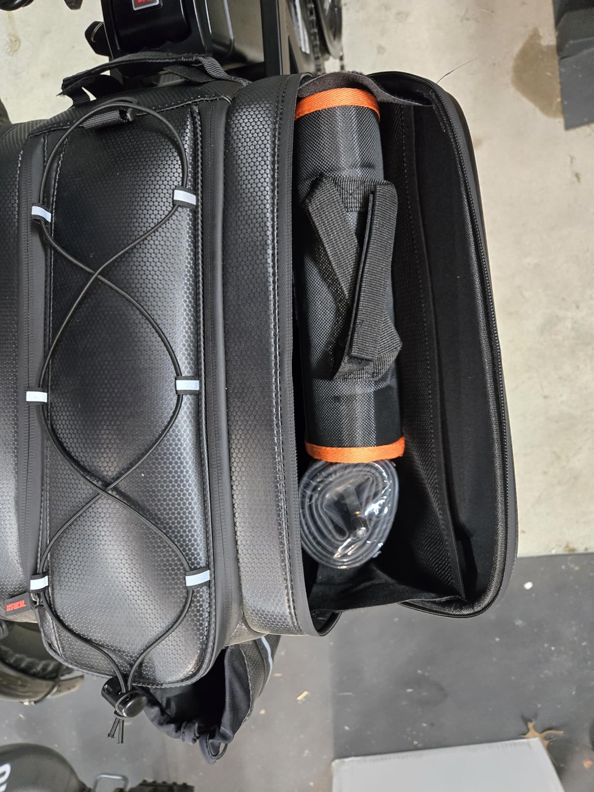Bicycle Repair Bag With Tire Pump, Portable Tool Kit for Camping Travel - Bike Glueless Patches, Maintenance Essentials All in One Safety Kit customer photo 2