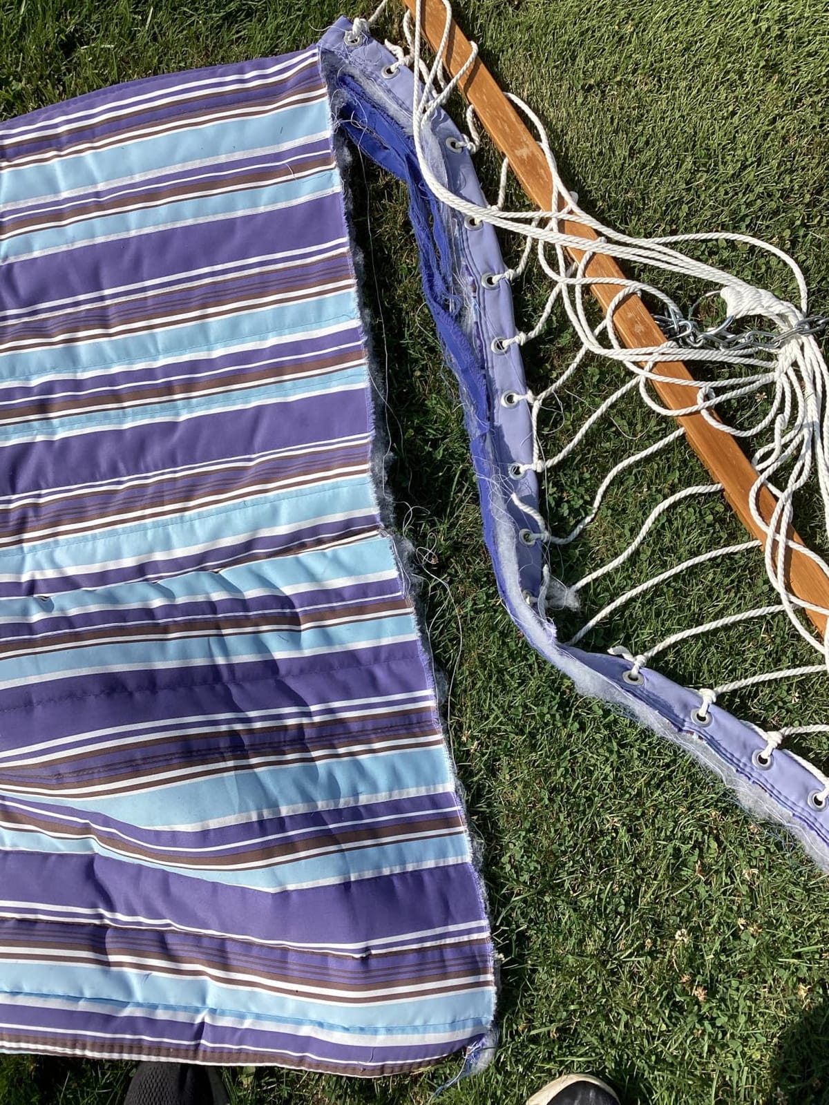 Sunnydaze Quilted Double Hammock for Outside with Pillow, Mountainside customer photo 1