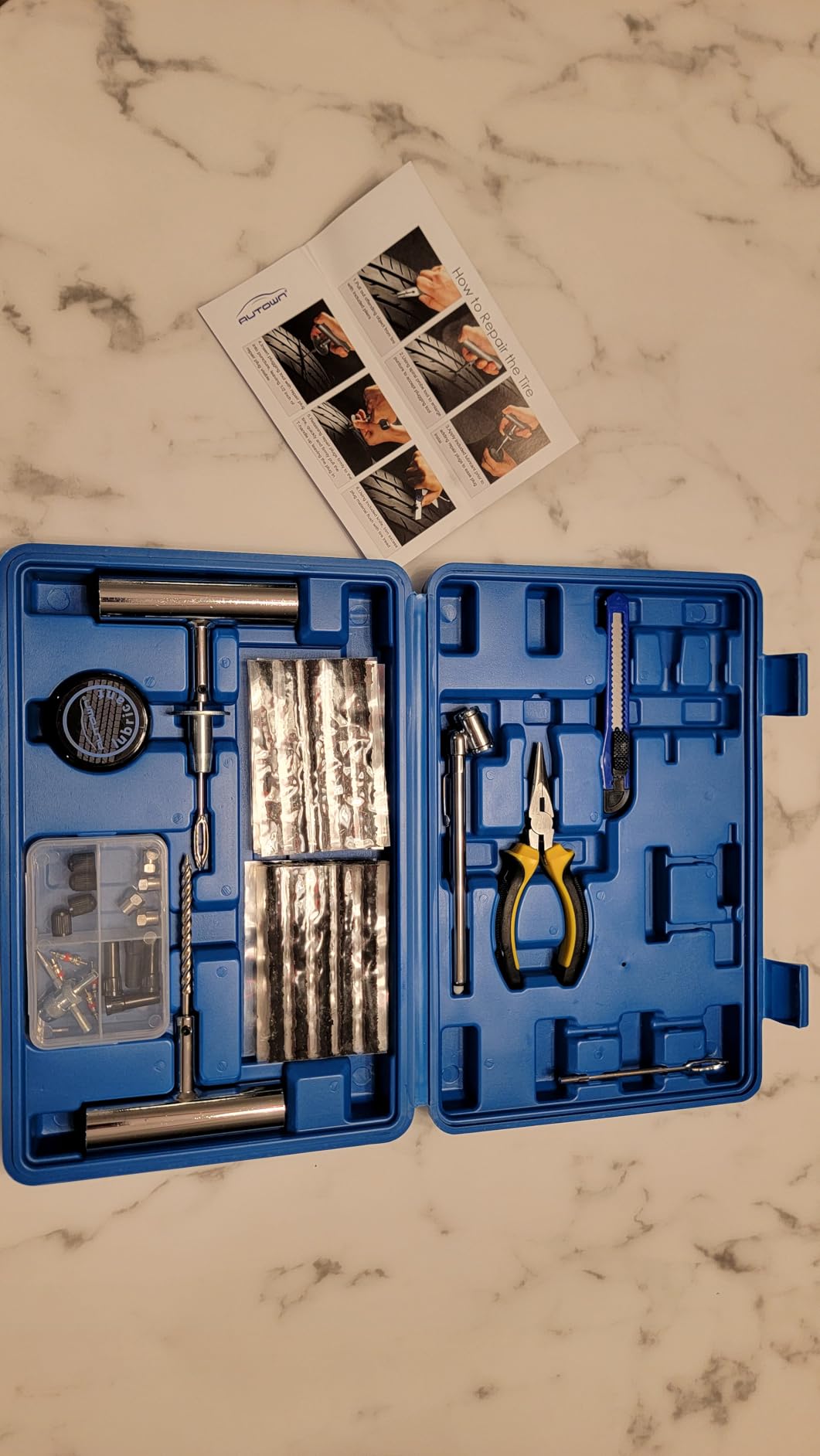 AUTOWN Flat Tire Repair Kit 68pcs, Heavy Duty Tire Plug Kit to Fix Puncture customer photo 1