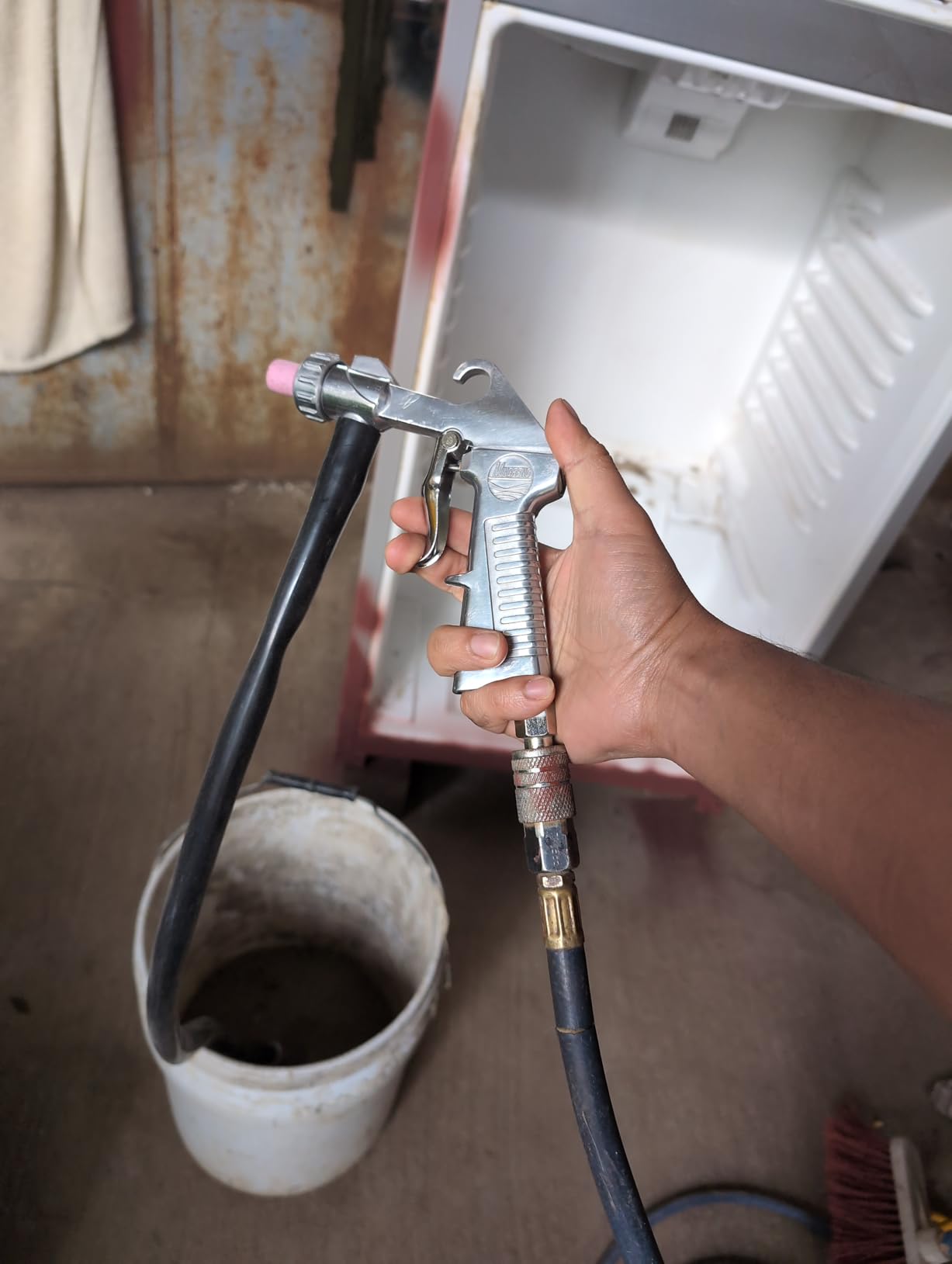 Wogoboo Sand Blaster Kit Blasting Sandblaster Siphon Feed Gun Nozzle Rust Remove Abrasive Sand Blasting for Sandblast Cabinets customer photo 2