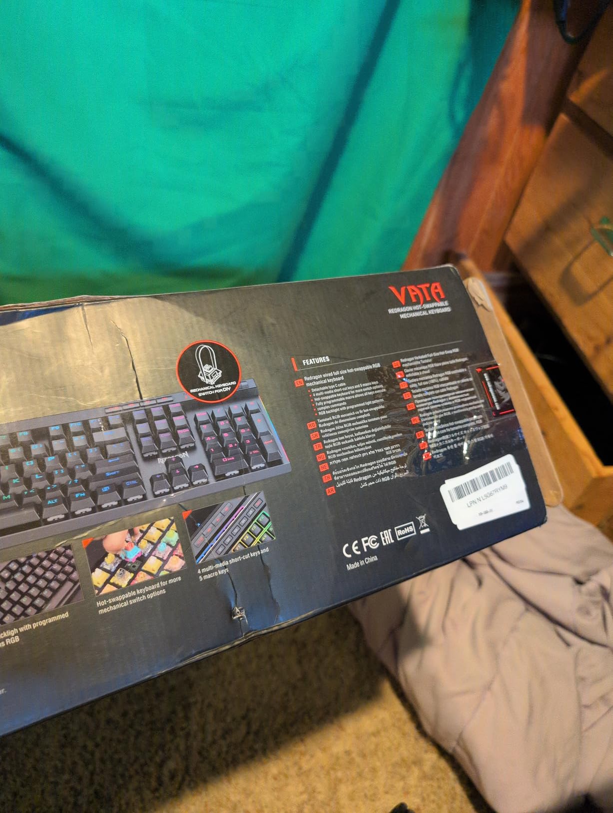 Redragon K580 Wired RGB Mechanical Gaming Keyboard, Macro Key & Media Wheel customer photo 1