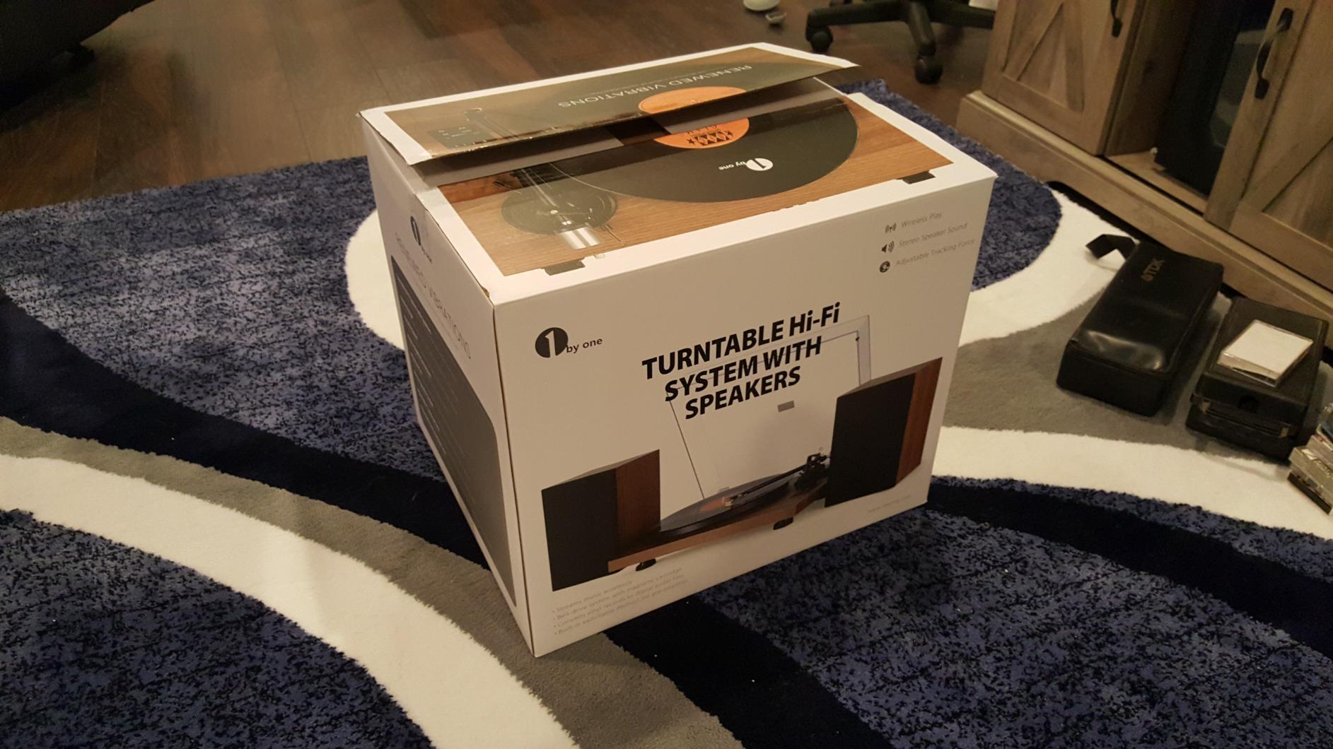 1 BY ONE Bluetooth Turntable HiFi System with 36 Watt Bookshelf Speakers customer photo 1