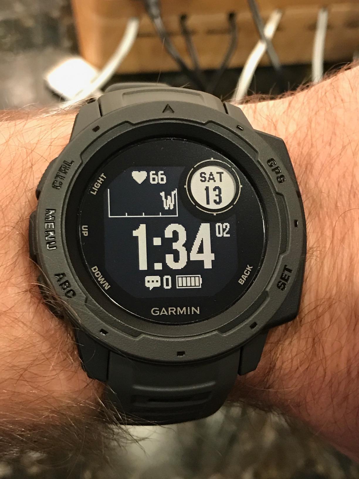 Garmin Instinct, Rugged Outdoor Watch with GPS, Features Glonass and Galileo, Heart Rate Monitoring and 3-Axis Compass, Graphite customer photo 2