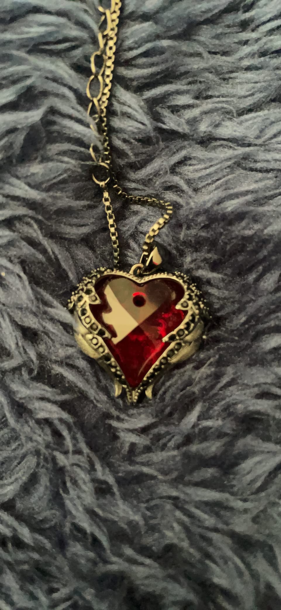 CDE Angel Wings Heart Birthstone Pendant Necklace Gift for Women customer photo 2