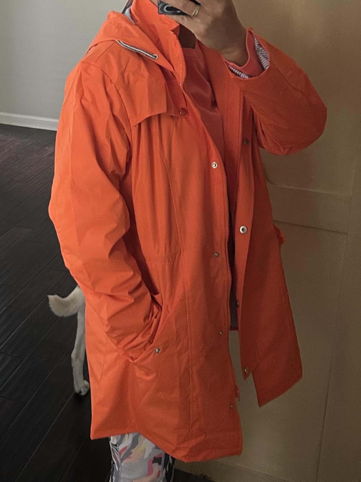 LOMON Raincoat Women Waterproof Long Hooded Trench Coats Lined Windbreaker Travel Jacket S-XXL customer photo 2