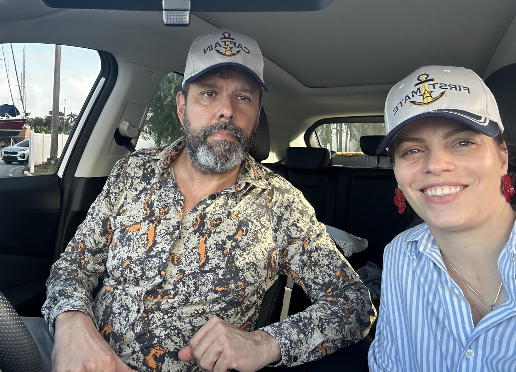 Captain Hat & First Mate | Matching Skipper Boating Baseball Caps | Nautical Marine Sailor Navy Hats customer photo 2