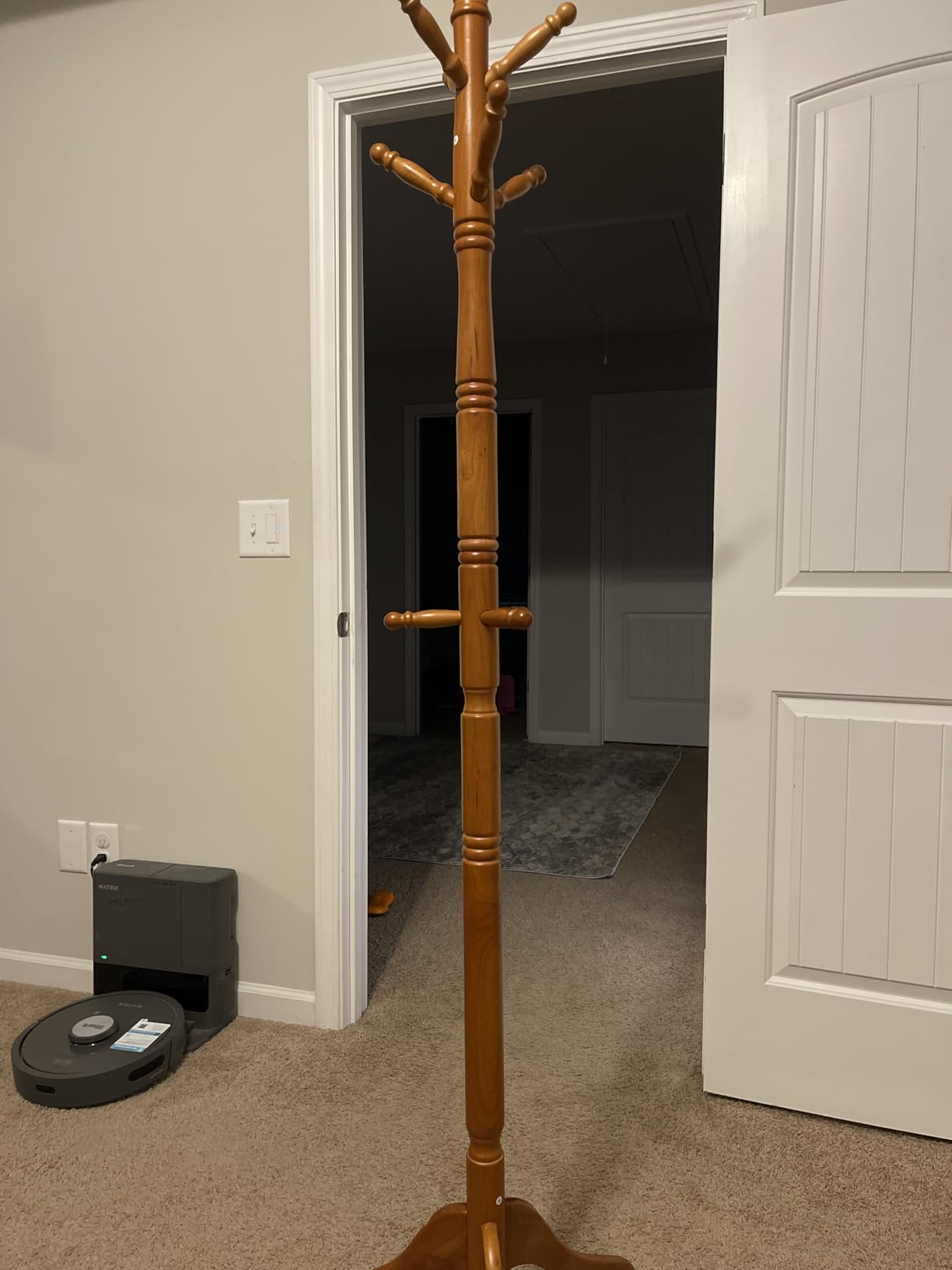 VASAGLE Freestanding Coat Rack, Rubber Wood Coat Tree with 10 Hooks customer photo 2