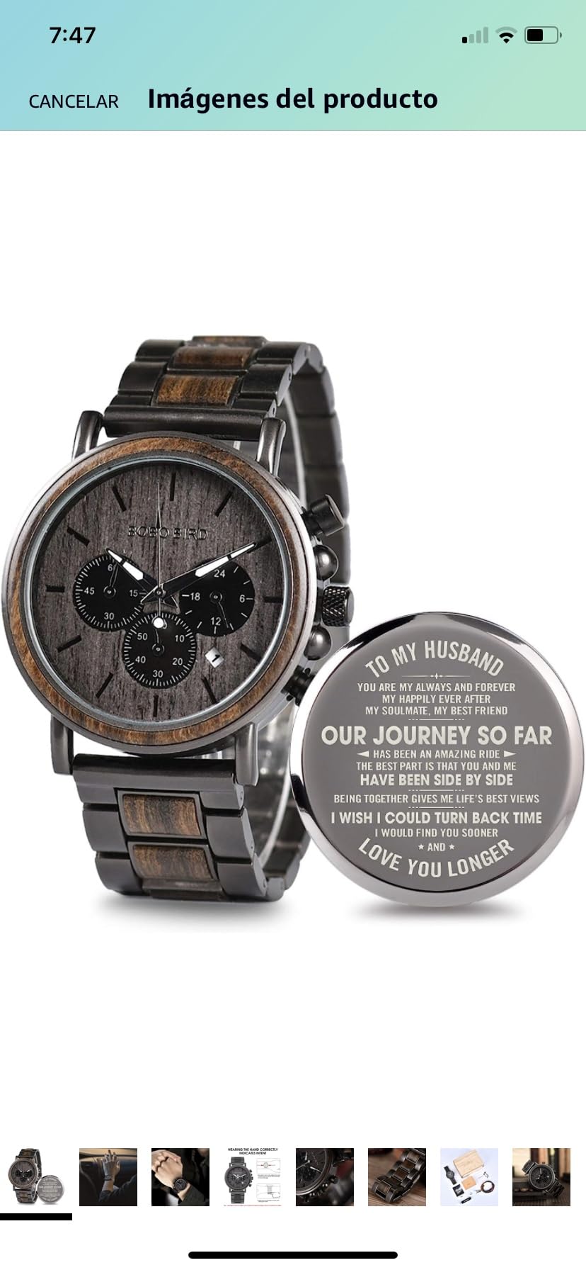2win Engraved Wooden Watch for Boyfriend My MAN Fiancé Husband Customized Personalized Wood Watches for Men Birthday Anniversary Personalized Watch customer photo 2