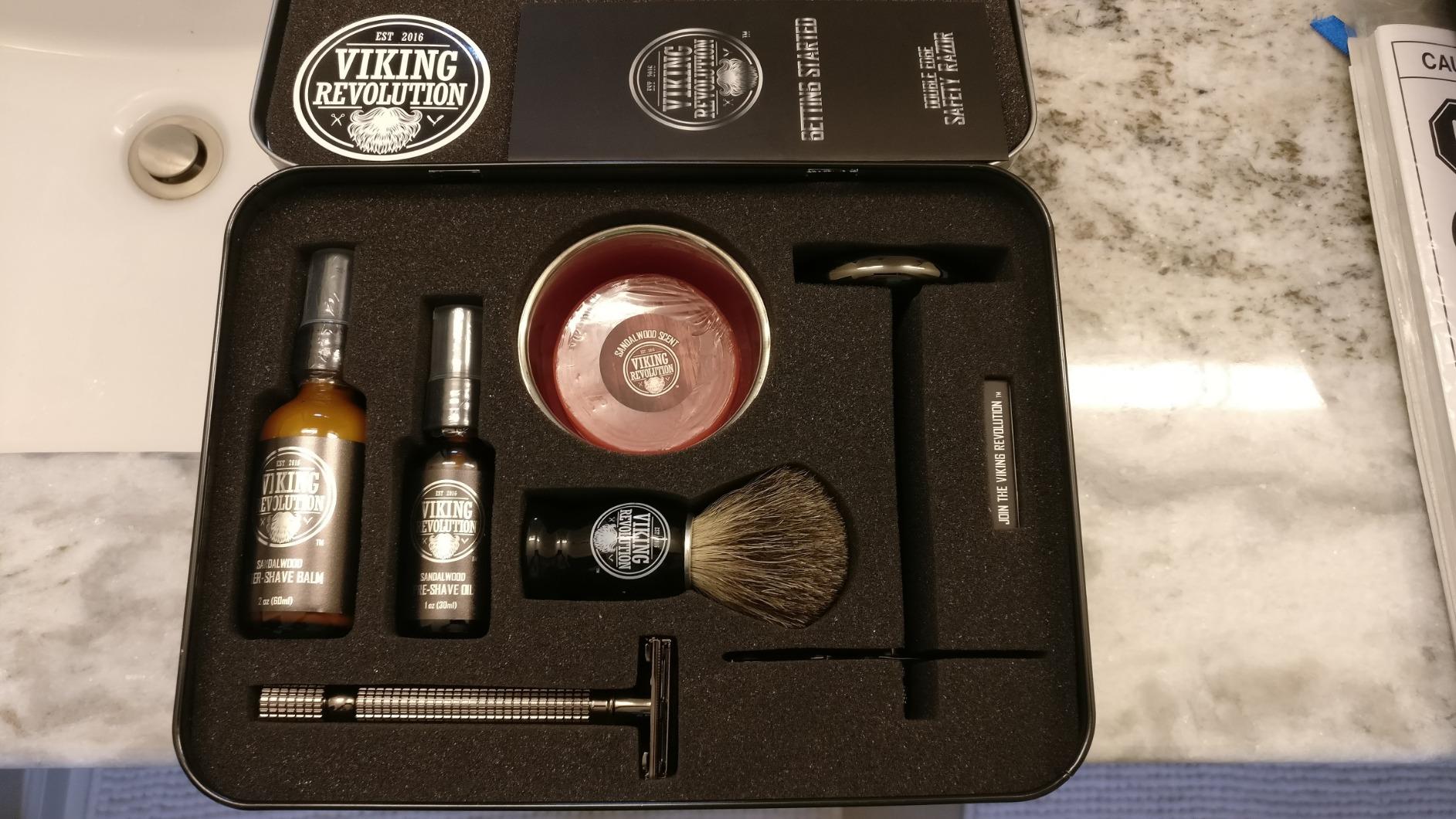 Viking Revolution Luxury Safety Razor Shaving Kit - 6 Piece Set customer photo 2