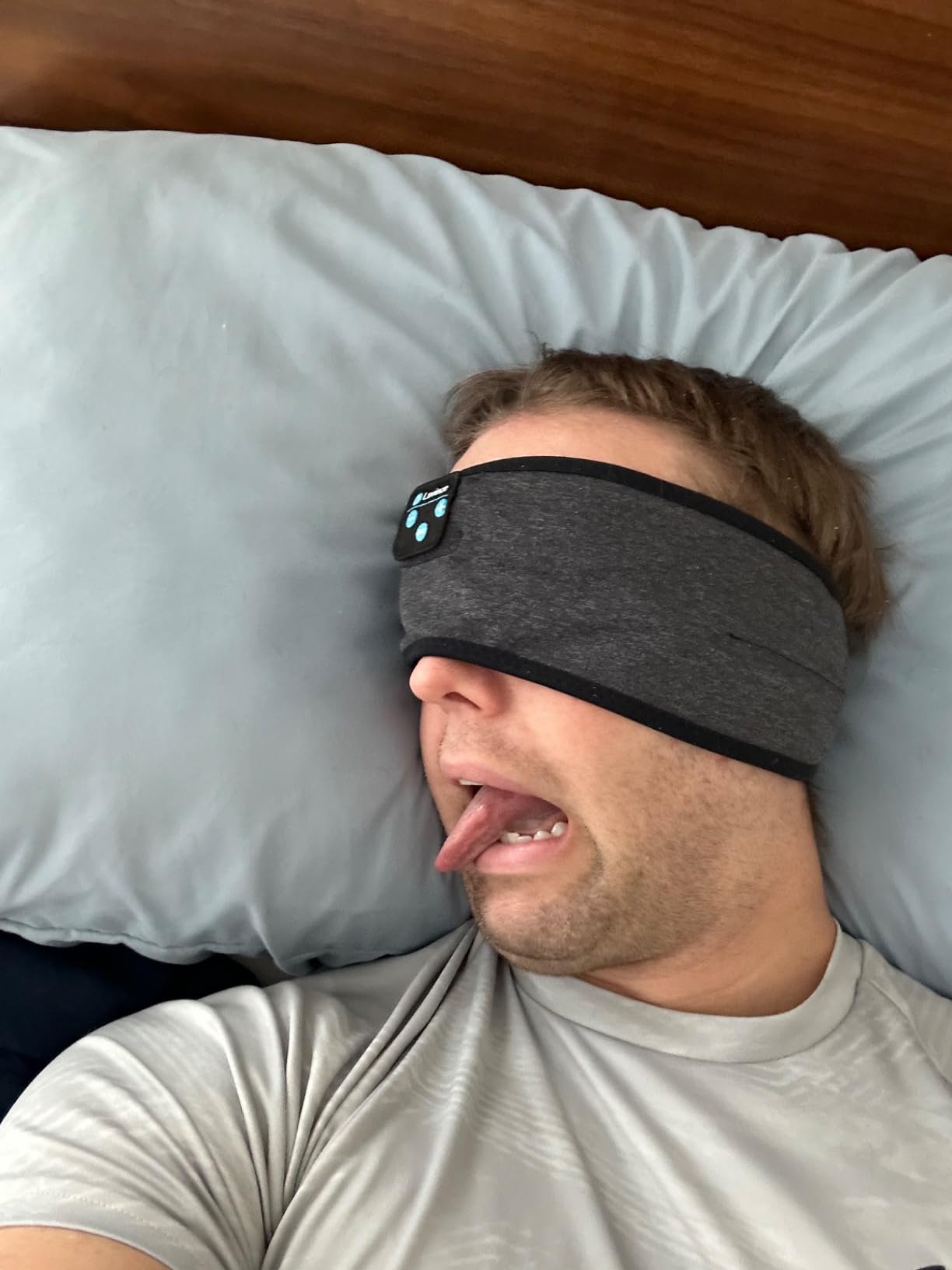 Sleep Headphones Headband, Bluetooth 5.4 Sleeping Headphones for Side Sleepers, Wireless Headband Headphones with Ultra-Thin Stereo Speakers for Sports, Workout, Travel, Meditation customer photo 1