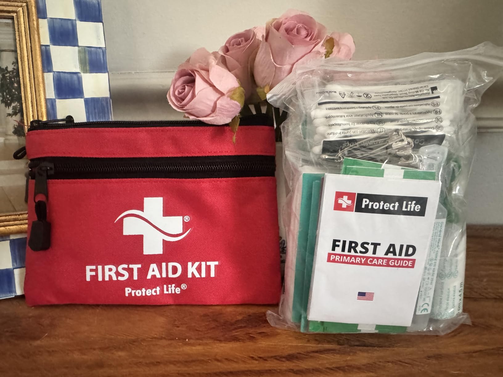 Protect Life Travel First Aid Kit for Car - Small Mini Emergency Kit, 100 Piece Waterproof First Aid Kit for Home, Camping, Boat & Hiking - Includes Emergency Blanket & First Aid Guide customer photo 1