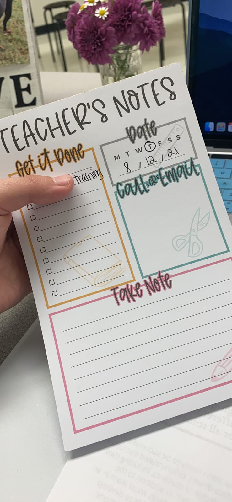 Tiny Expressions Teacher Notepad, To Do List Note Pad customer photo 2