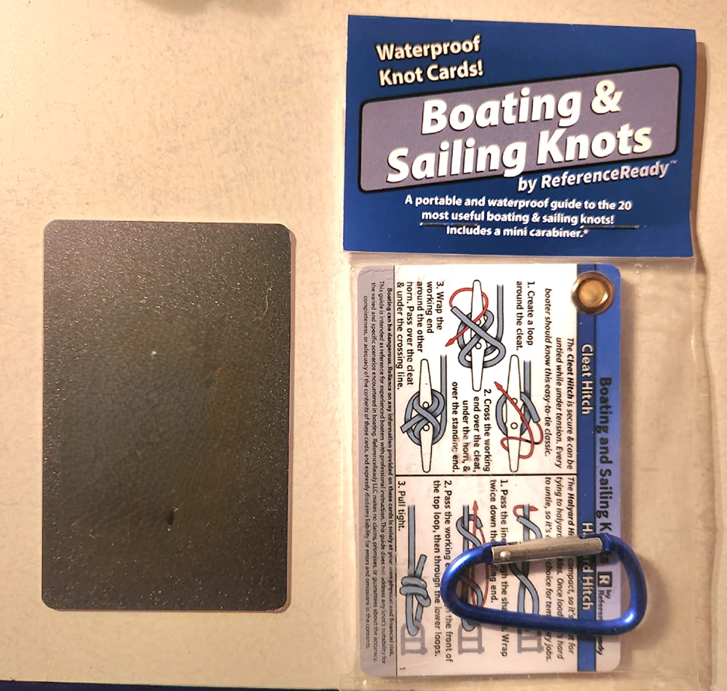 ReferenceReady Boating & Sailing Knot Cards: Waterproof, 20 Nautical Knots customer photo 1