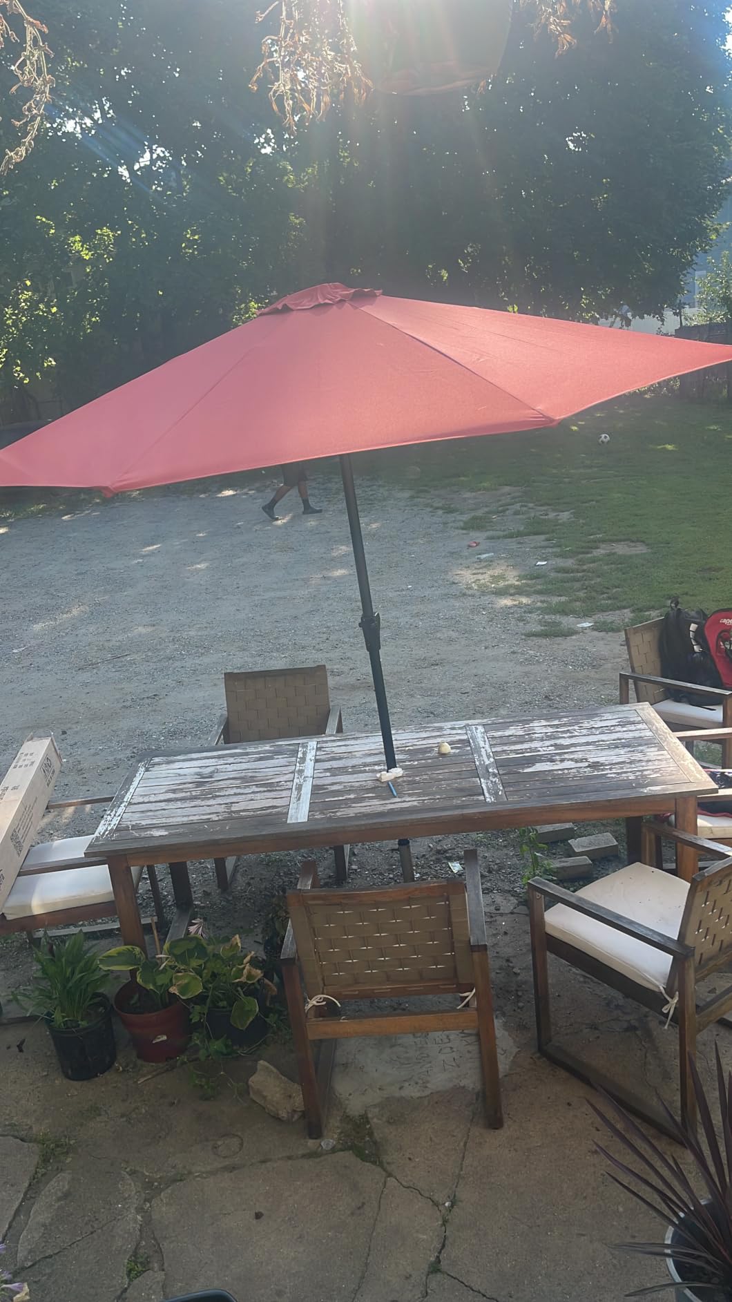 Tempera Patio Market Outdoor Table Umbrella with Push Button Tilt and Crank, Large Sun Umbrella with Sturdy Pole & Fade Resistant Canopy, Easy to Set customer photo 2