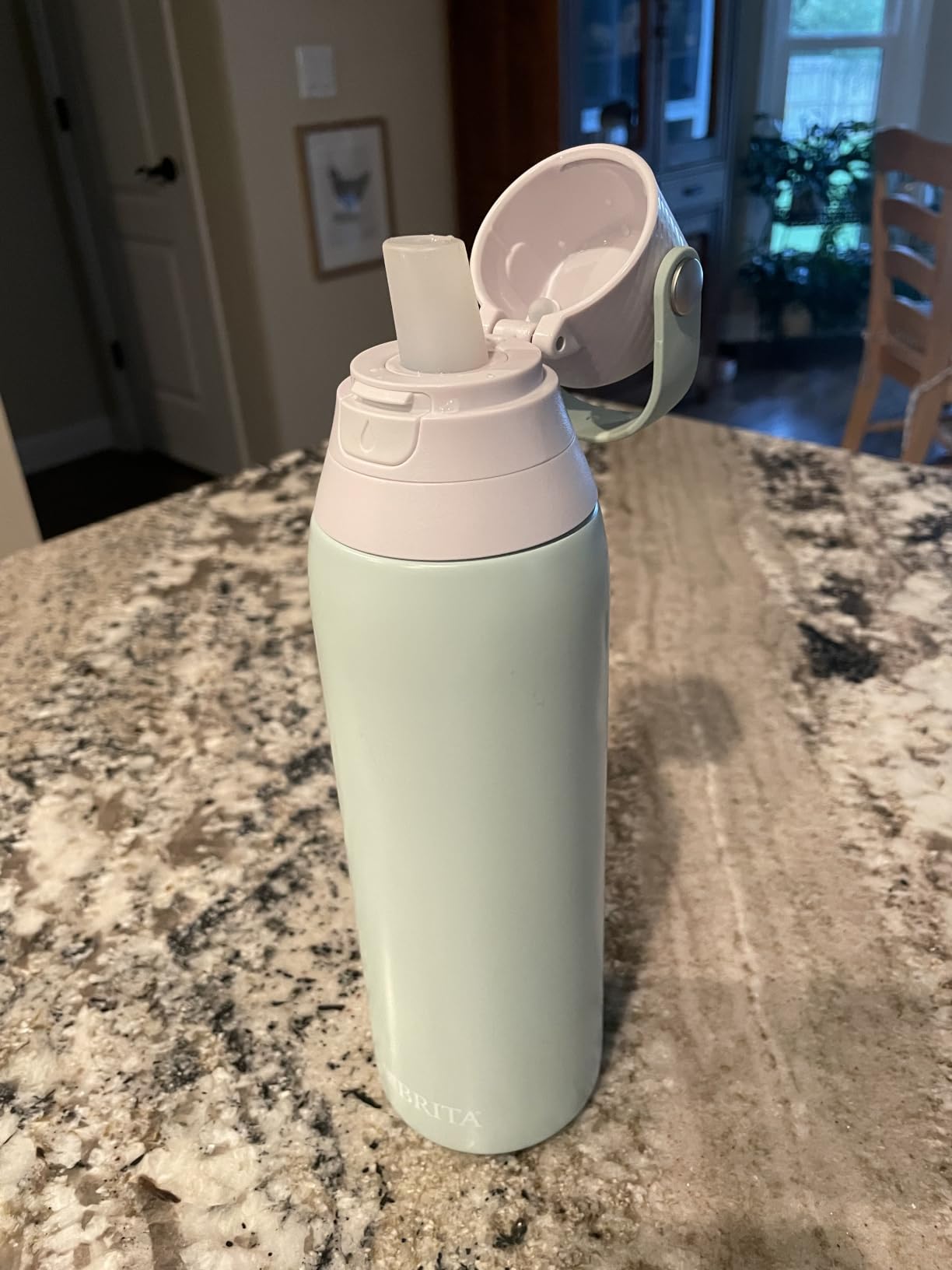 Brita Stainless Steel Premium Filtering Water Bottle, BPA-Free, Reusable, Insulated, Replaces 300 Plastic Water Bottles, Filter Lasts 2 Months or 40 Gallons, Includes 1 Filter, Glacier - 20 oz customer photo 2