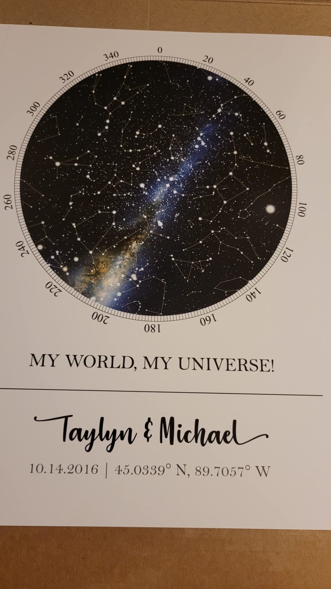 Custom Star Map - Personalized (Multiple Sizes - Unframed Print, Star Constellation Wall Art, Great Gift - Special Occasion, Engagement, Wedding, Birthday, Anniversary) customer photo 2