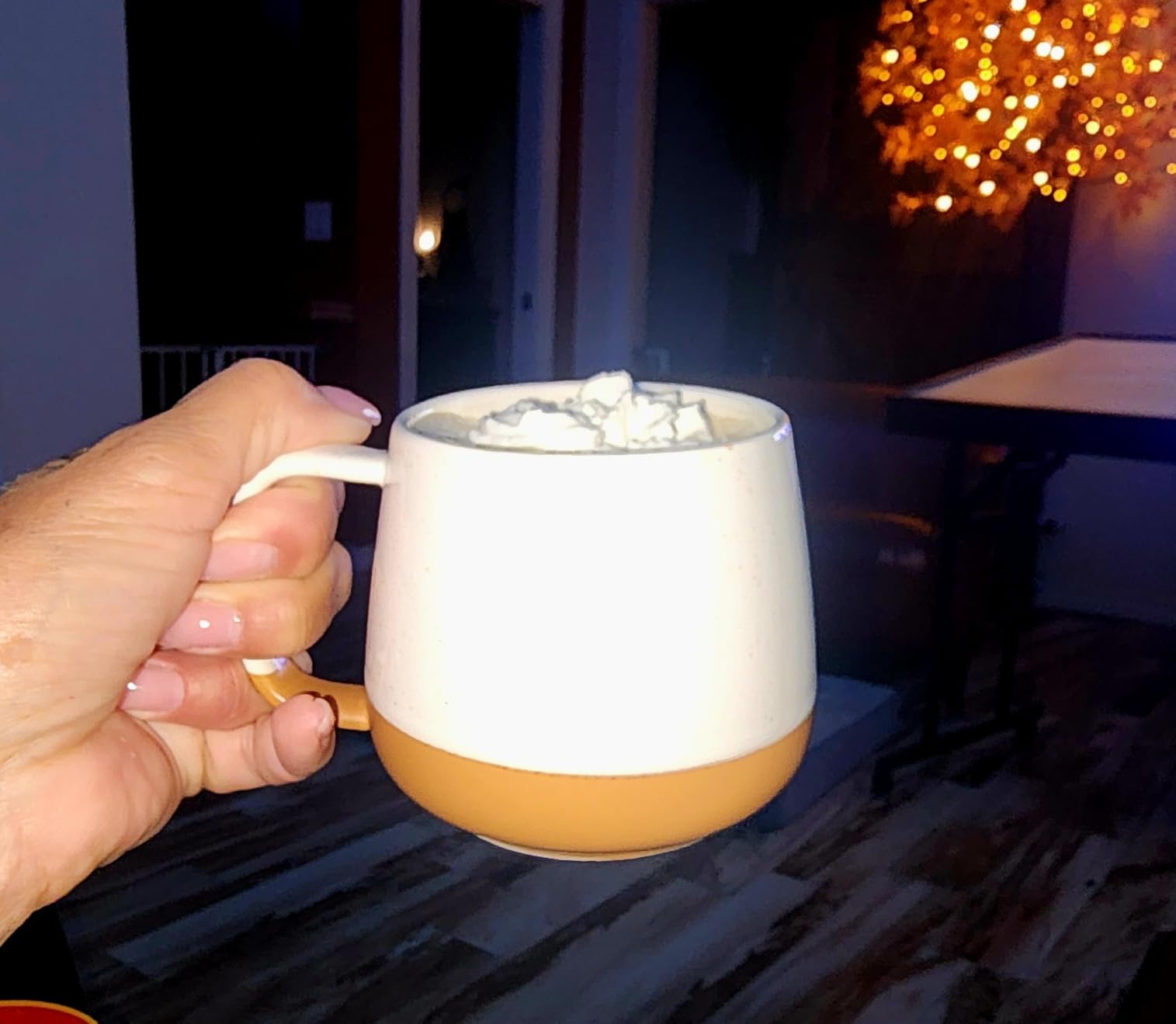 Teocera Coffee Mugs Set of 4-12oz Chip-Resistant Ceramic Cups with Ergonomic Handle | Dishwasher & Microwave Safe White Mugs | Keeps Beverage Hot, Perfect for Family Kitchen & Holiday Gifts customer photo 2