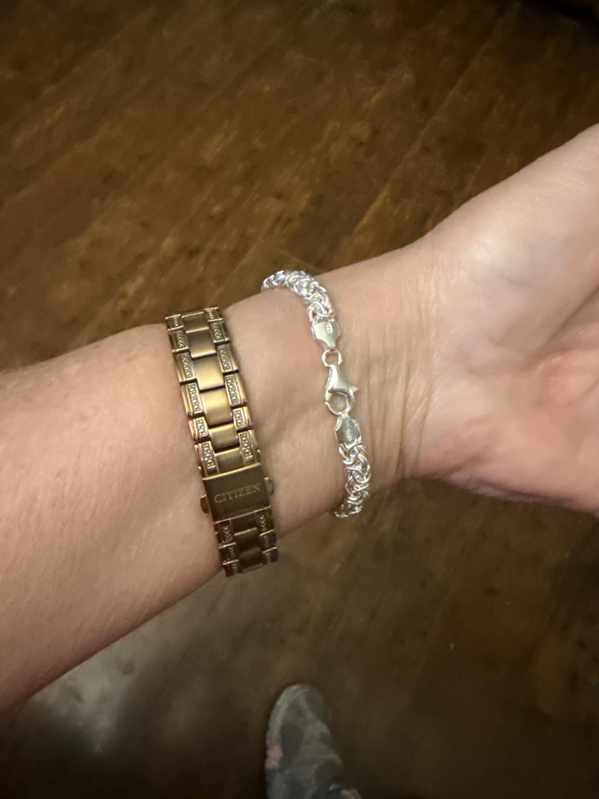 Miabella Italian 925 Sterling Silver Byzantine Bracelet for Women customer photo 2