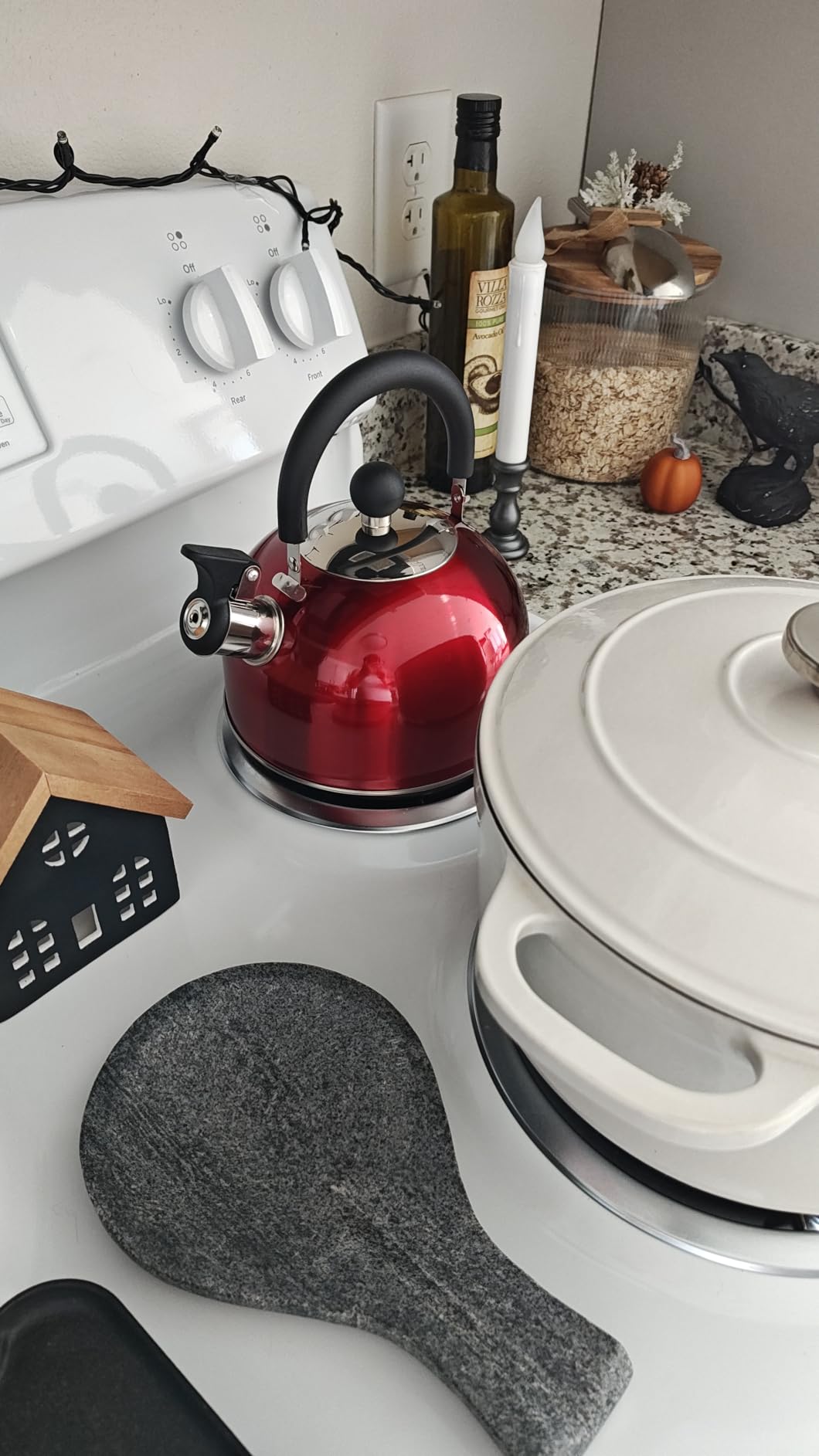 Lily's Home 2 Quart Whistling Tea Kettle, Stainless Steel Stovetop Kettle for Gas & Induction Tops, Classic Whistle Spout, Cool-Touch Handle for Safe Pouring - Perfect for Home, Kitchen, Dorm customer photo 1