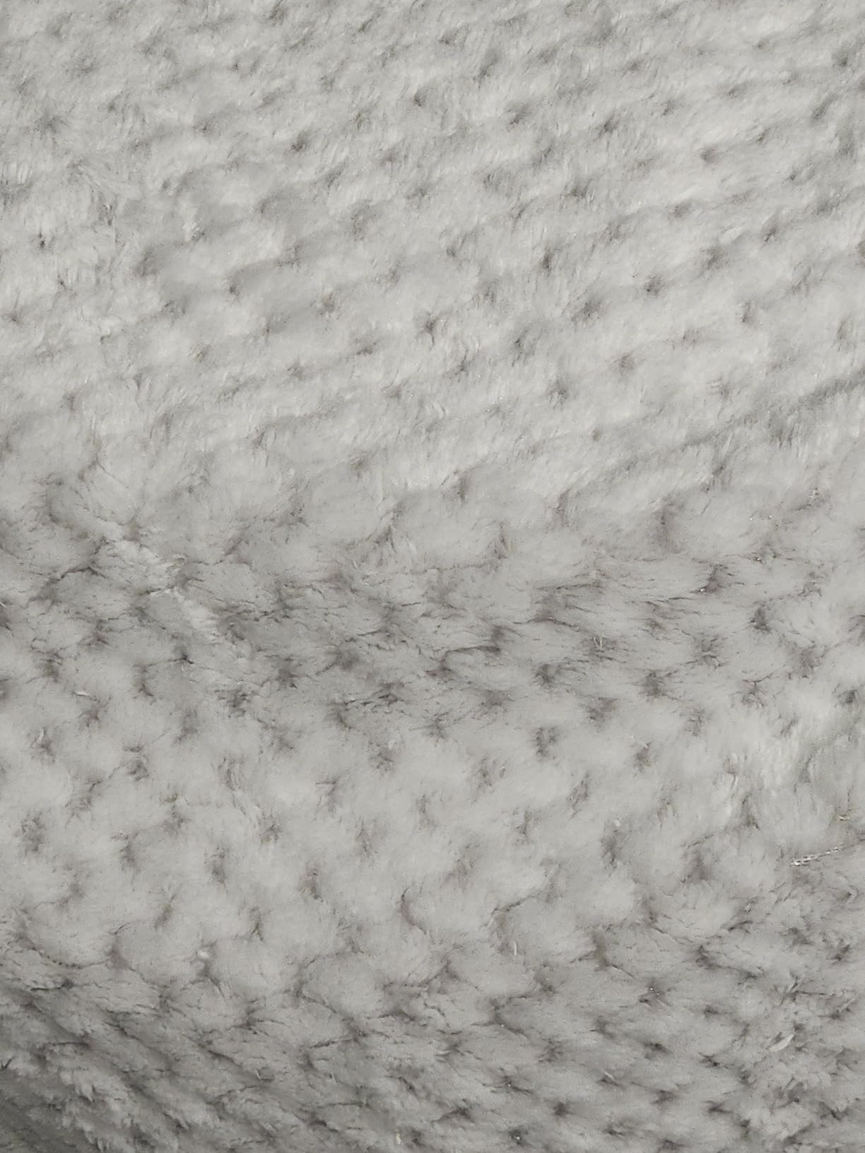 Exclusivo Mezcla Large Waffle Fleece Throw Blanket for Couch, Slate Blue customer photo 1
