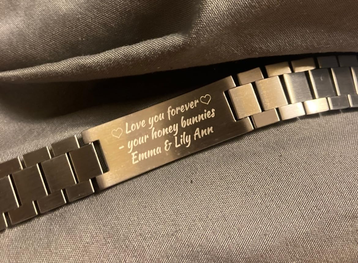Masculine Watch Band Stainless Steel Bracelet Gift for Dad Grandpa Husband customer photo 2