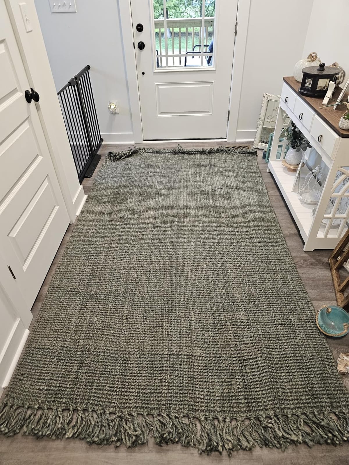 JONATHAN Y Handwoven Jute Fringe Natural Indoor Area Rug, 5x8, Pata, Bohemian, Rustic, Cottage, Easy-Cleaning for Living Room, Bedroom, Kitchen, Non-Shedding (NRF103A-5) customer photo 1